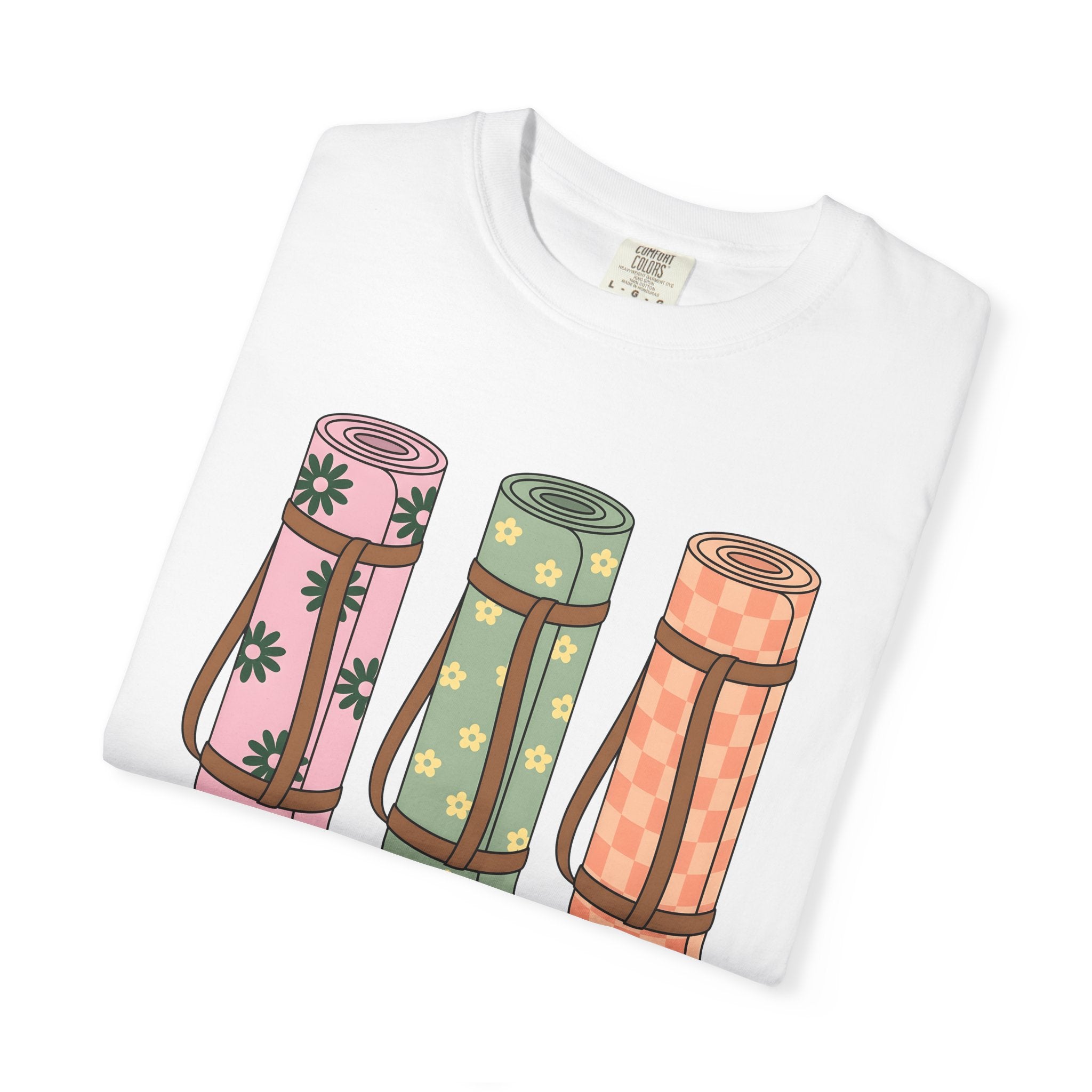 Meditation Mats Shirt Pilates Fitness Gift Women Tribal Tee Yoga Mat T-Shirt Fitness Enthusiast Ethnic Tshirt Workout Graphic Classic Petals