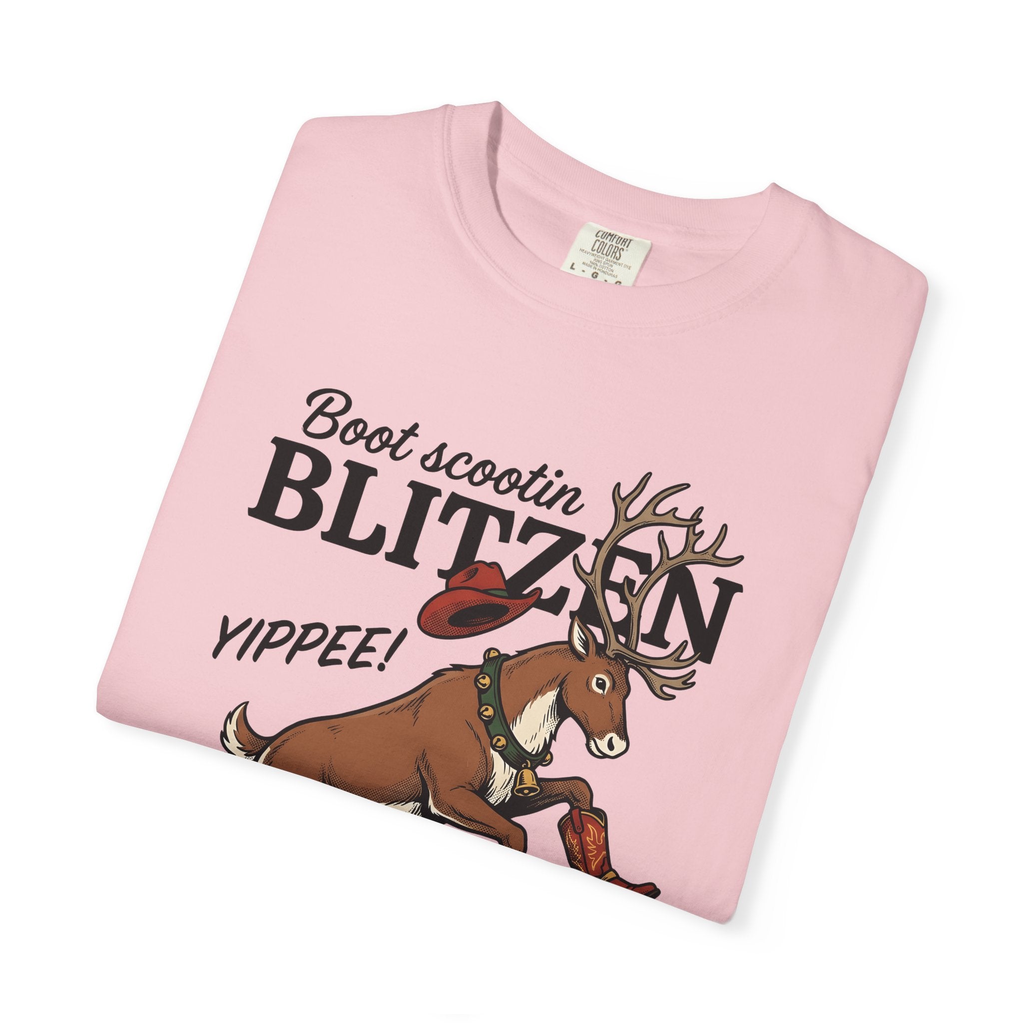 Deer Cowboy Boots Shirt Christmas Rodeo Gift Women Hand Drawn Tee Buck T-Shirt Xmas Fan Illustrated Tshirt Rodeo Graphic Classic Rancher Hat