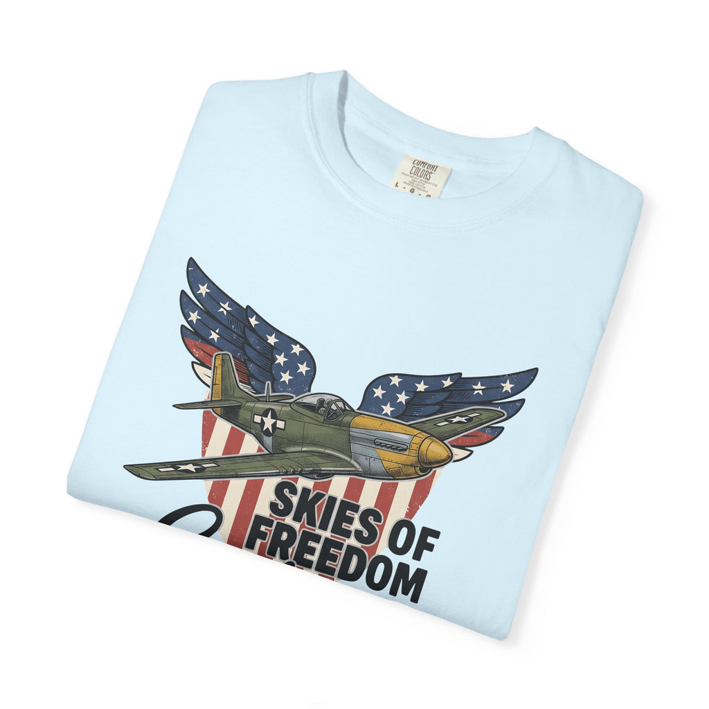 Fighter Plane Shirt America Military Gift Women Vintage Tee Jet T-Shirt Usa Fan Distressed Tshirt Army Graphic Retro Patriotic Wings Tshirt