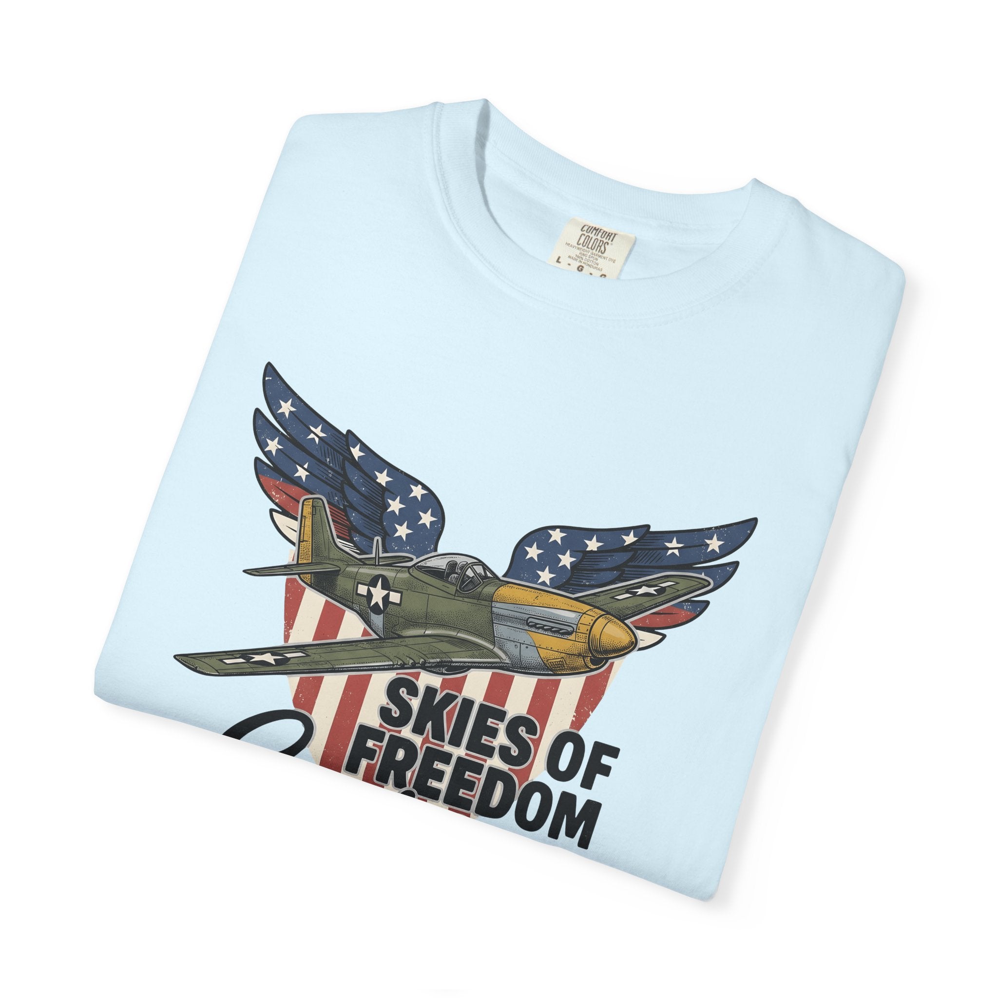 Fighter Plane Shirt America Military Gift Women Vintage Tee Jet T-Shirt Usa Fan Distressed Tshirt Army Graphic Retro Patriotic Wings Tshirt