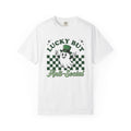 Spirit Cap Shirt St Patrick's Day Jokes Gift Women Comic Tee Luck Cap T-Shirt Shamrock Fan Cartoon Tshirt Pun Graphic Vintage Chessboard