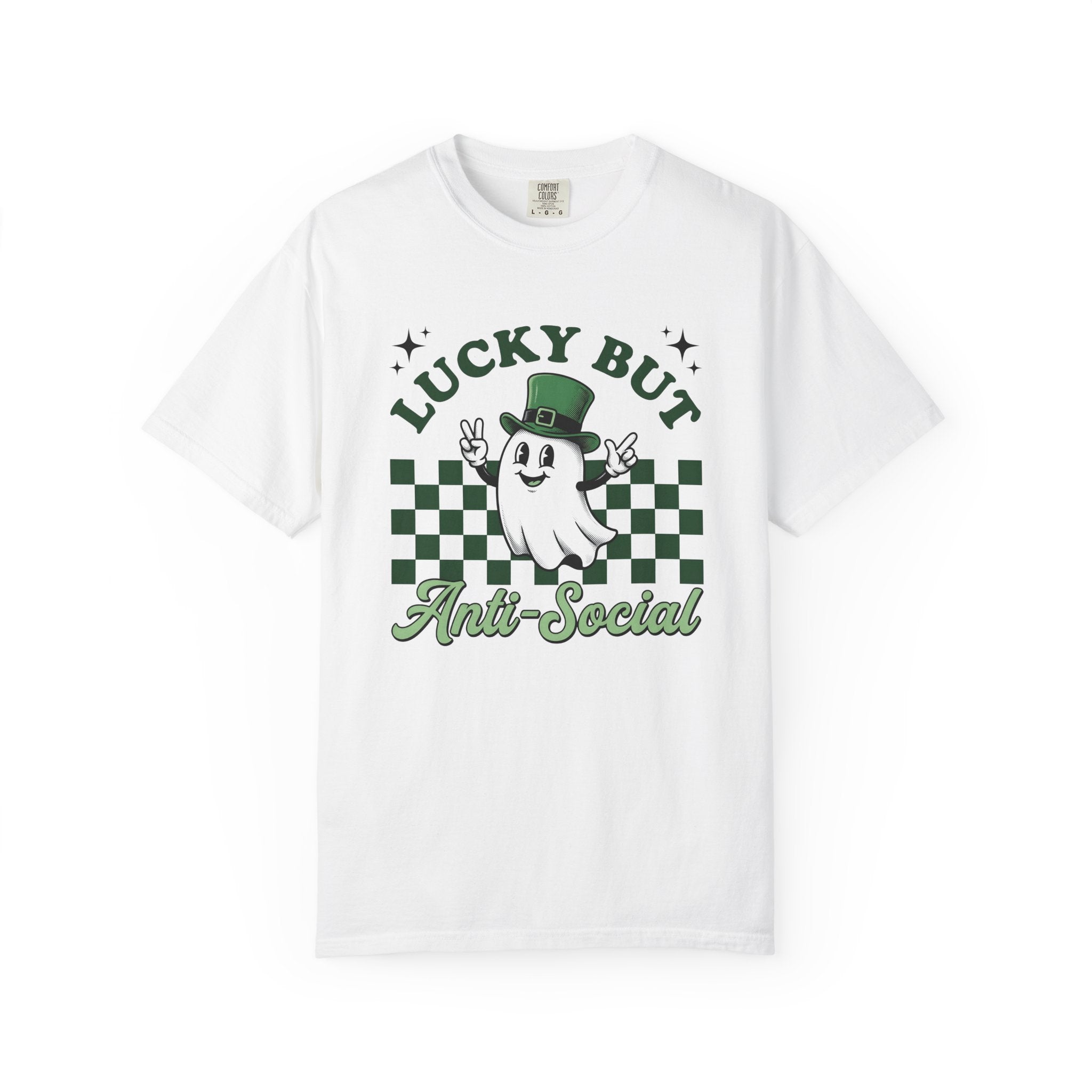 Spirit Cap Shirt St Patrick's Day Jokes Gift Women Comic Tee Luck Cap T-Shirt Shamrock Fan Cartoon Tshirt Pun Graphic Vintage Chessboard
