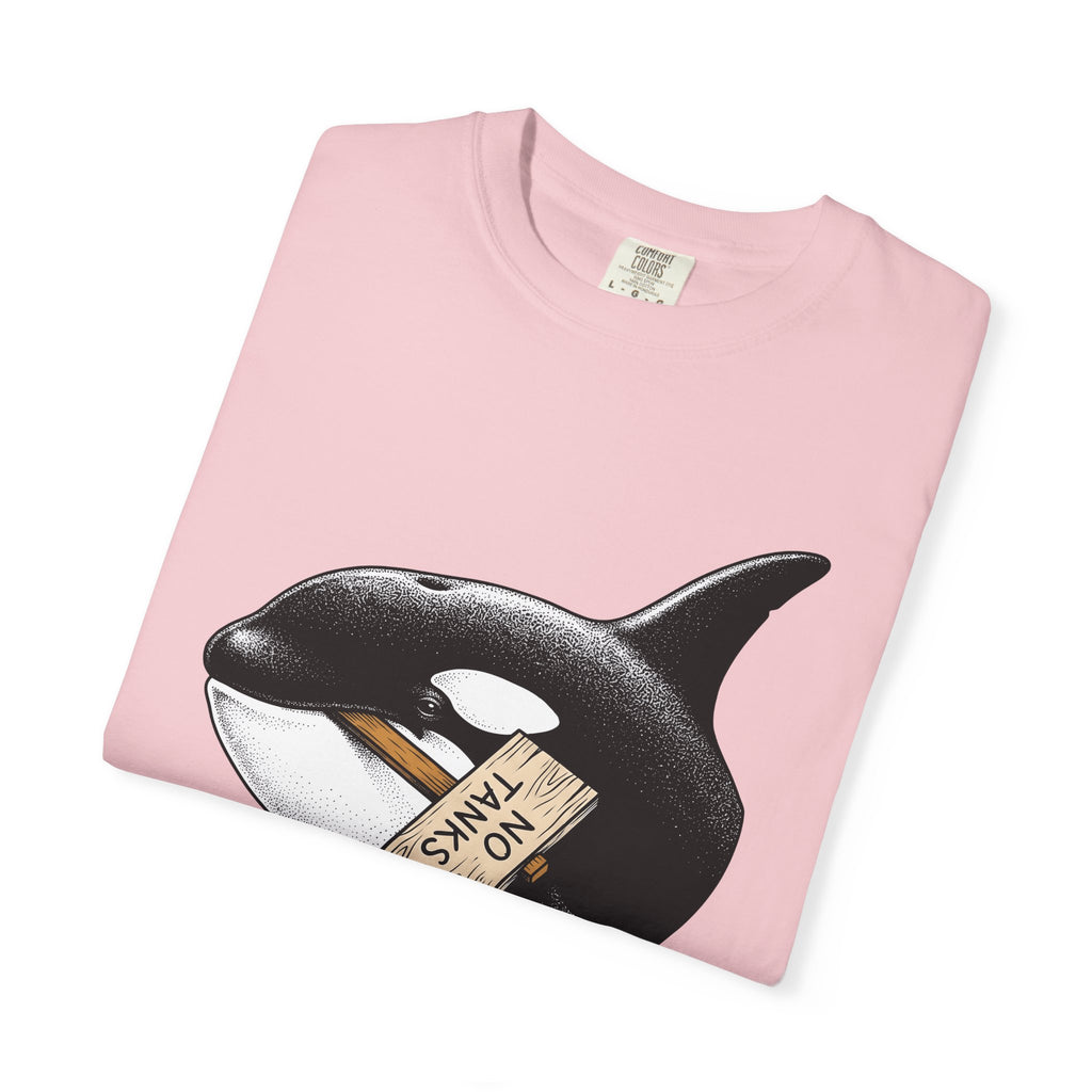 Orca Whale Shirt Animal Aquatic Gift Women Old School Tee Killer Whale T-Shirt Wildlife Fan Marine Graphic Tshirt Hand Drawn Demonstration