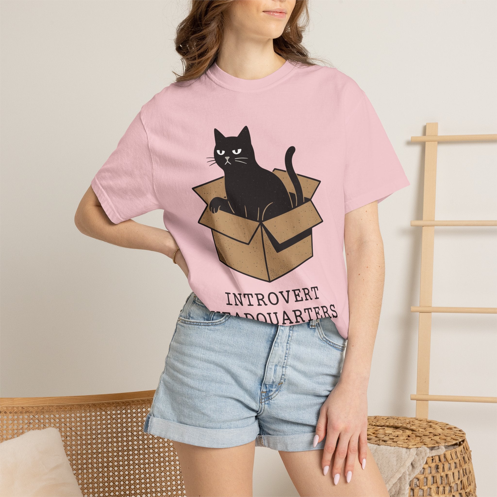 Black Cat Crate Shirt Cat Shy Gift Women Simple Tee Cat Carrier T-Shirt Cat Fan Feline Tshirt Introvert Graphic Retro Carton Tshirt