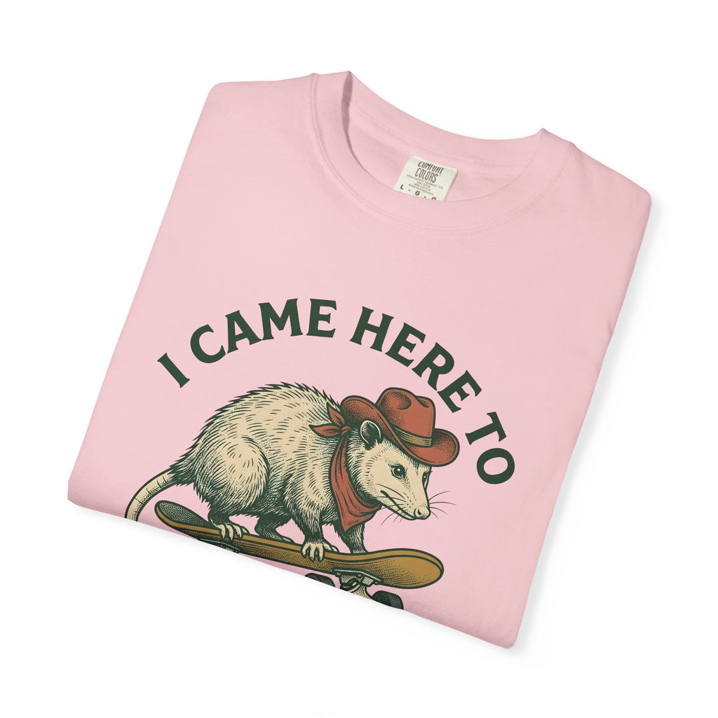 Opossum Skateboard Shirt Funny Wildlife Gift Women Retro Tee Possum T-Shirt Humor Fan Vintage Tshirt Animal Graphic Sketch Western Hat
