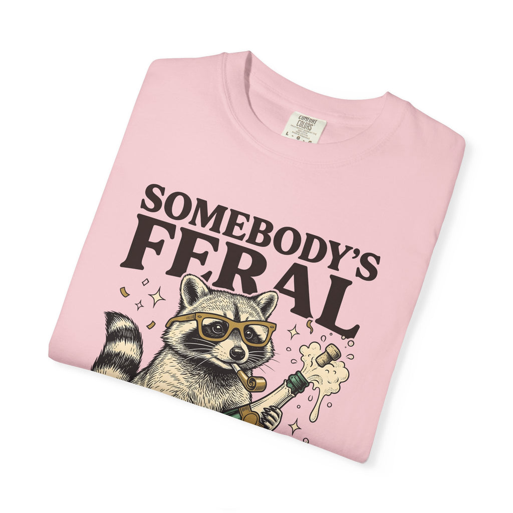 Raccoon Bubbly Shirt Holiday Event Gift Women Old School Tee Trash Panda T-Shirt Celebration Fan Retro Tshirt Party Graphic Classic Glitter