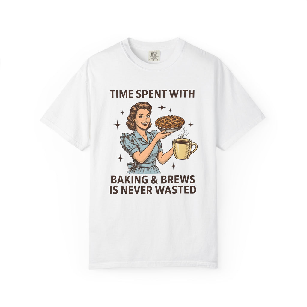 Woman Pie Coffee Shirt Coffee Baking Gift Women Vintage Tee Pastry T-Shirt Coffee Fan Distressed Tshirt Bakery Graphic Retro Stars Tshirt