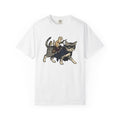 Hero Cat Shirt Cat Wildlife Gift Women Retro Tee Kitty T-Shirt Cat Fan Feline Tshirt Wildlife Graphic Sketch Weasel Tshirt