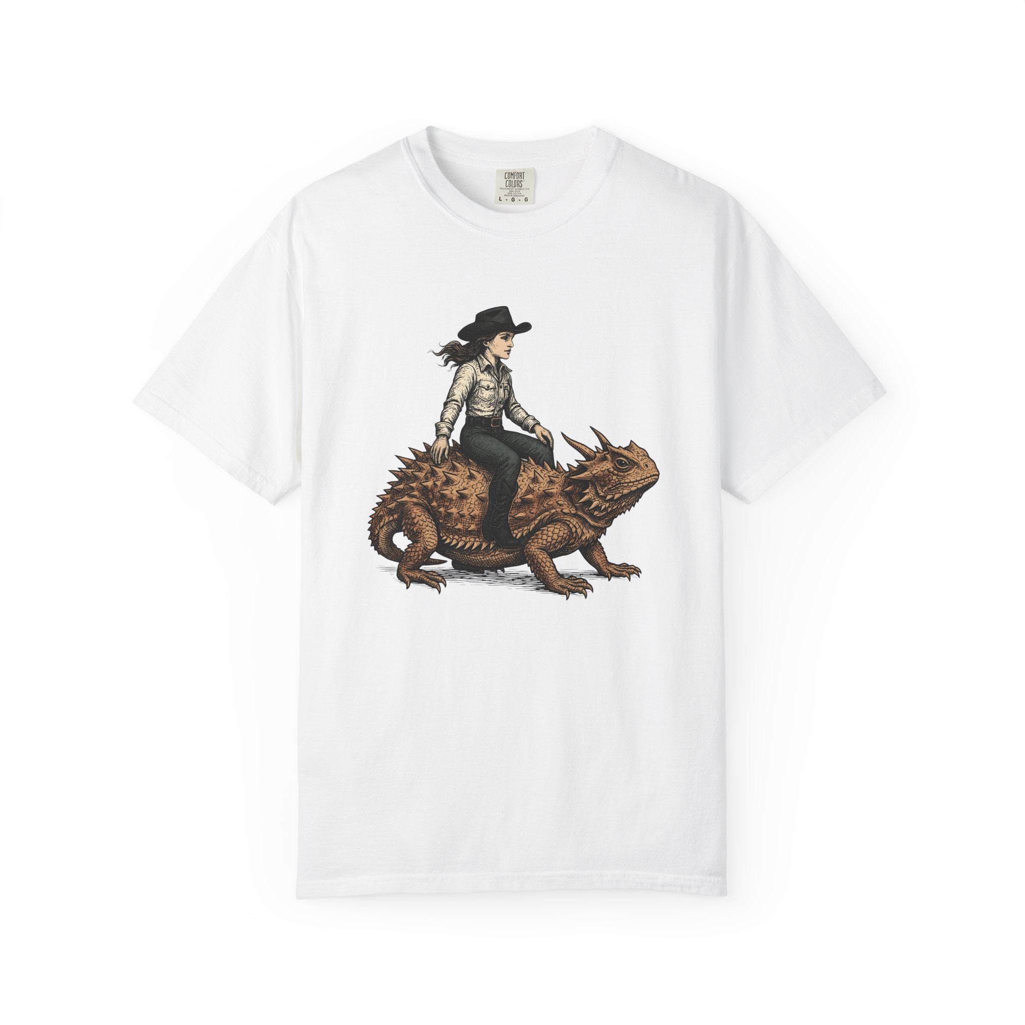 Cowgirl On Reptile Shirt Cowgirl Cowboy Gift Women Traditional Tattoo Tee Rodeo T-Shirt Cowgirl Fan Sailor Tshirt Cowboy Graphic Retro