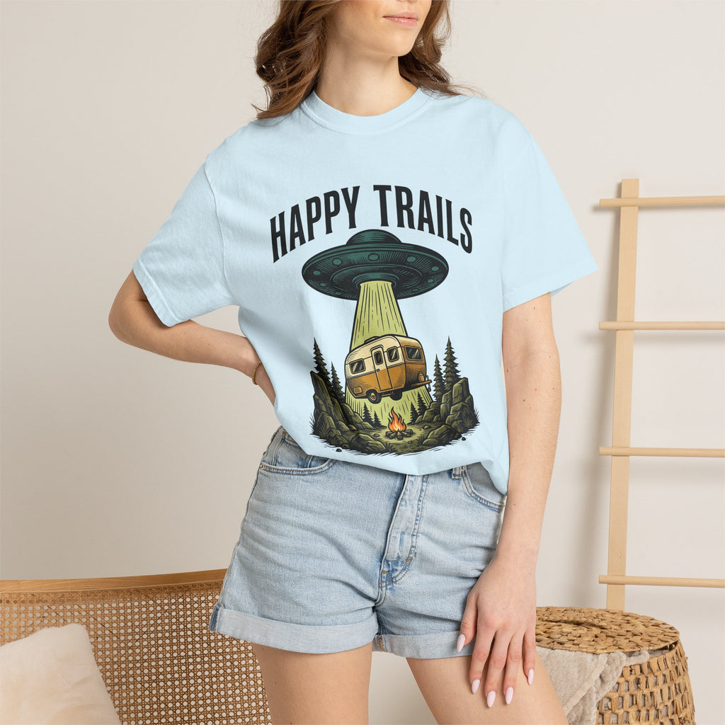 Alien Rv Shirt Funny Hiking Gift Women Rustic Tee Space Rv T-Shirt Humor Fan Camping Graphic Vintage Nostalgic Fire Pit Tshirt