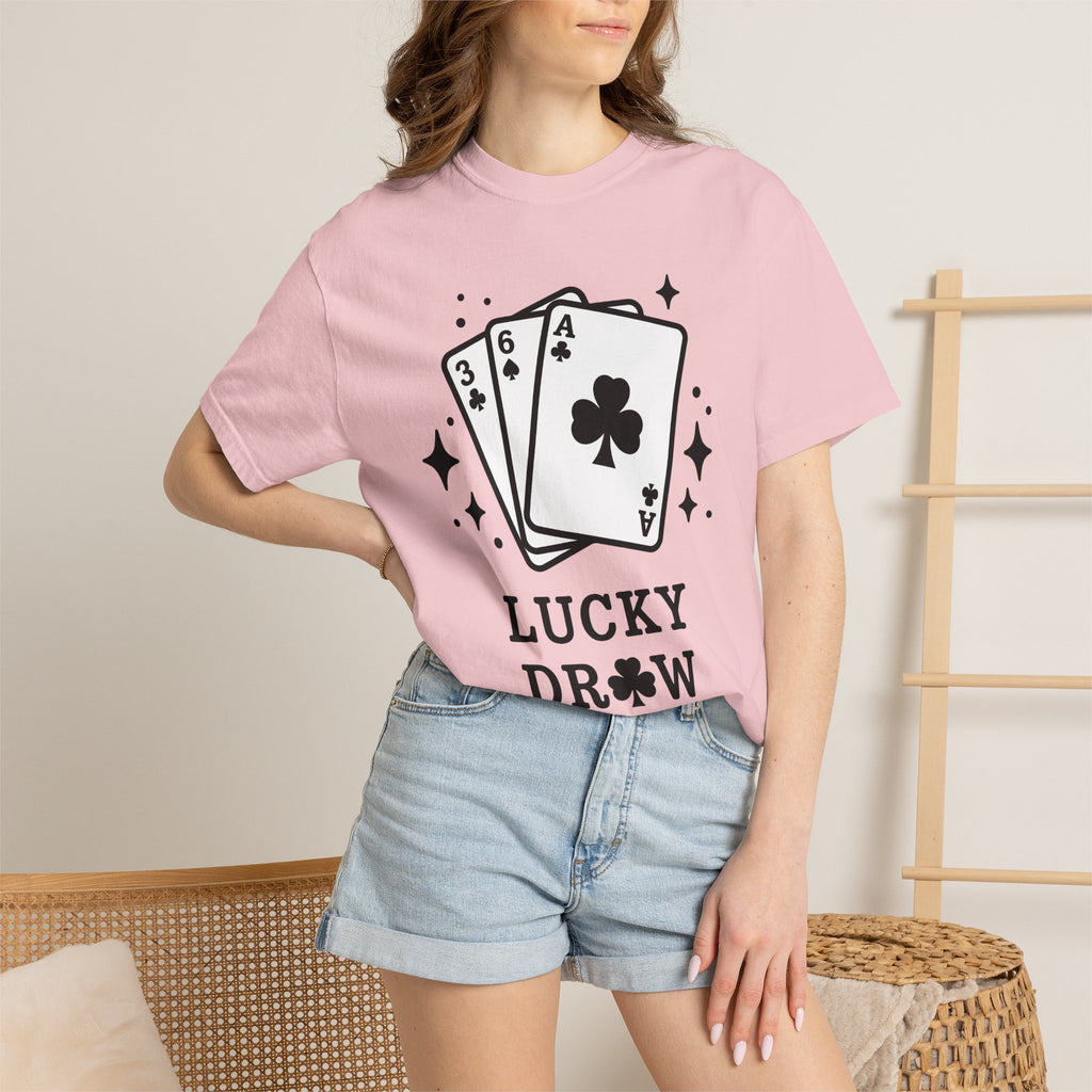 Poker Cards Shirt St Patrick's Day Gambling Gift Women Simple Tee Playing Cards T-Shirt Luck Fan Minimalist Tshirt Betting Graphic Retro