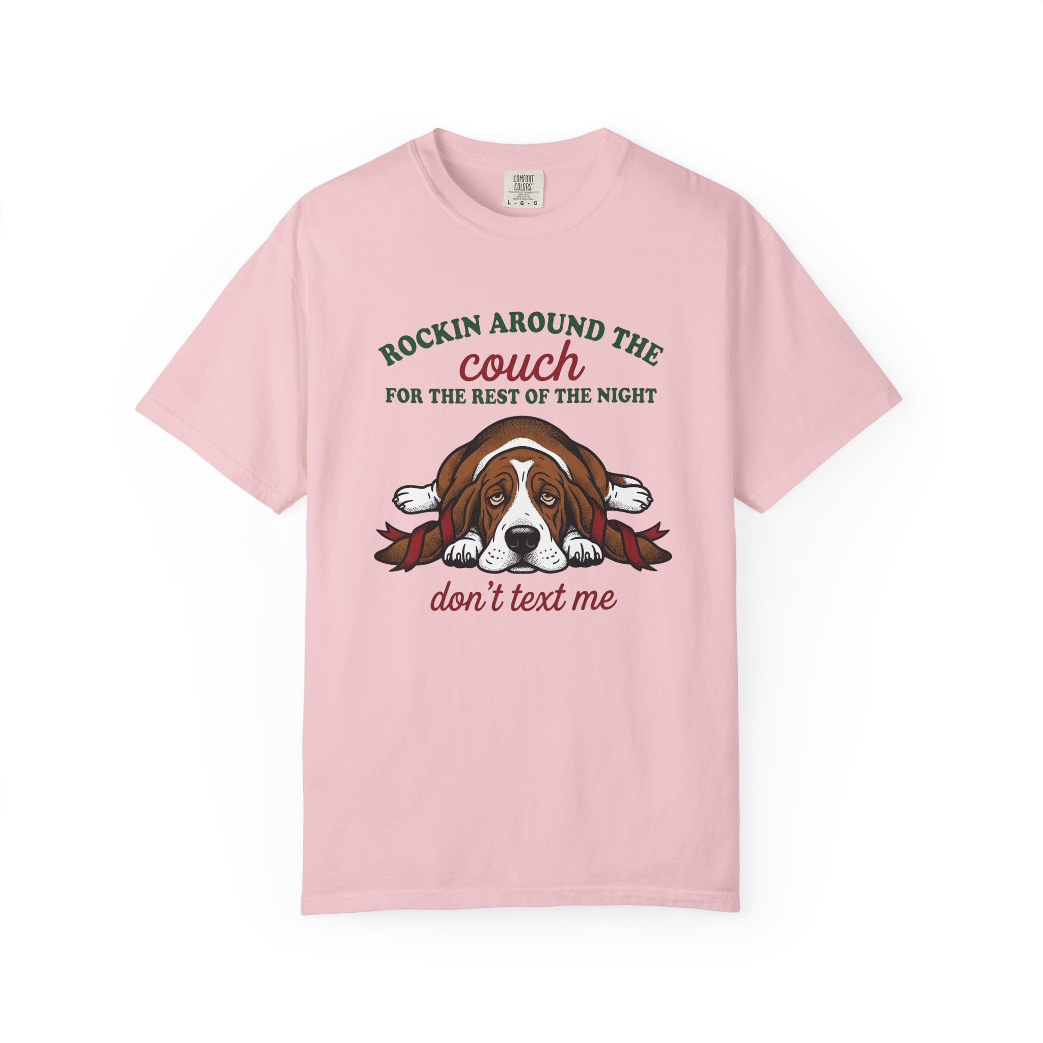 Basset Dog Shirt Funny Canine Gift Women Graphic Tee Hound T-Shirt Comedy Fan Illustrated Design Dog Illustration Hand Drawn Neckerchief