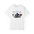 Liberty Bison Shirt America Ranch Gift Women Classic Tee Bison T-Shirt Patriot Fan Buffalo Tshirt Ranch Graphic Doodle Pyrotechnics Tshirt