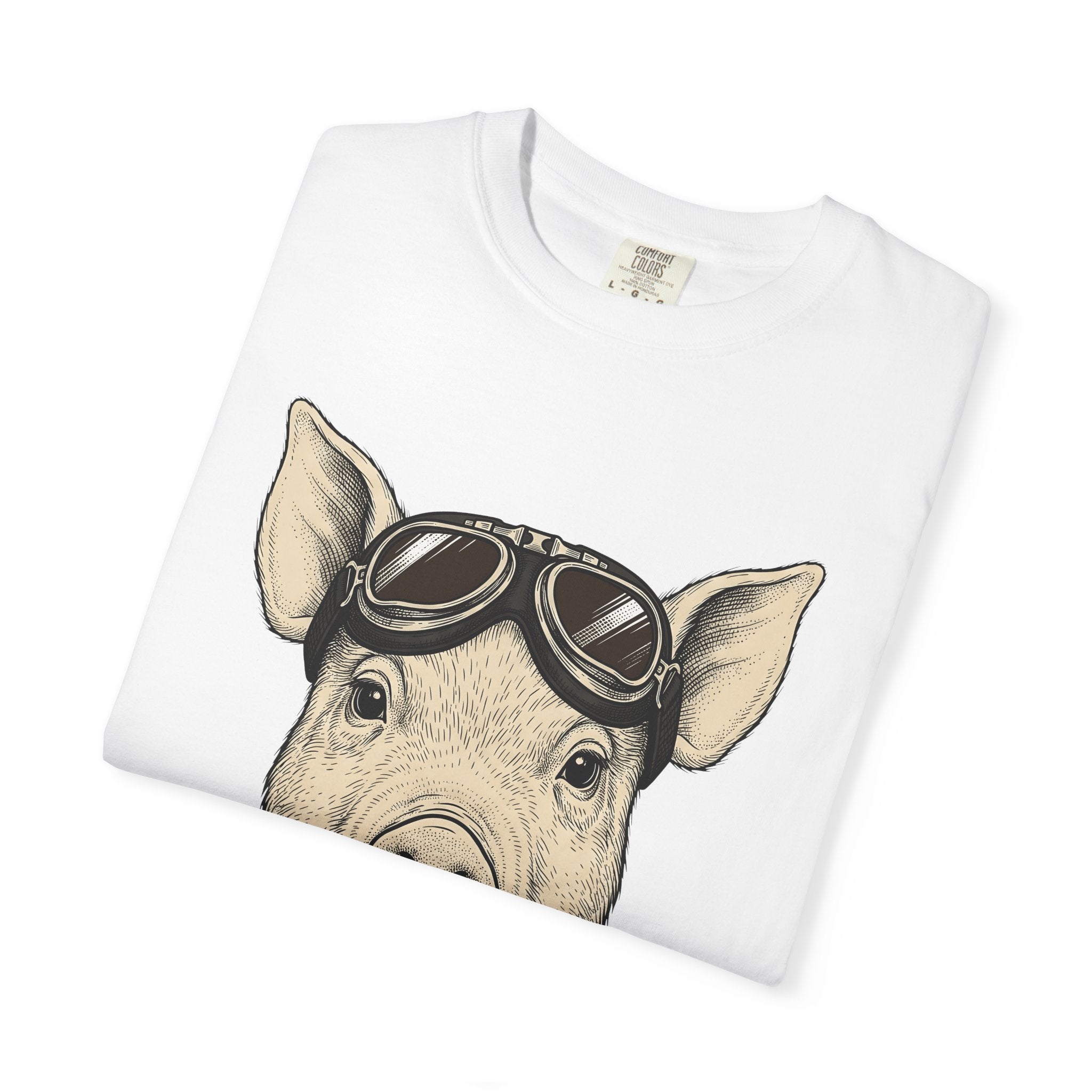 Pig Glasses Shirt Easter Pets Gift Women Cartoon Tee Swine T-Shirt Easter Fan Pig Tshirt Animal Graphic Line Art Flyer Tshirt