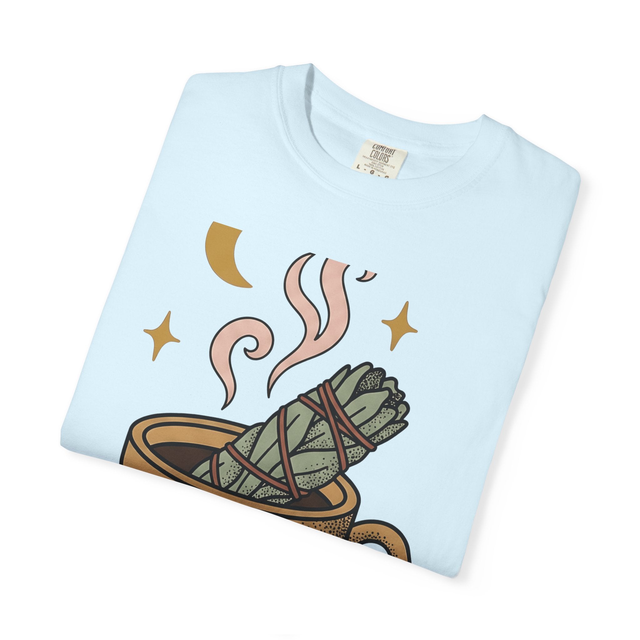 Sage Stick Mug Shirt Boho Chic Spells Gift Women Sketch Tee Smudging T-Shirt Bohemian Enthusiast Doodle Tshirt Magical Graphic Line Art