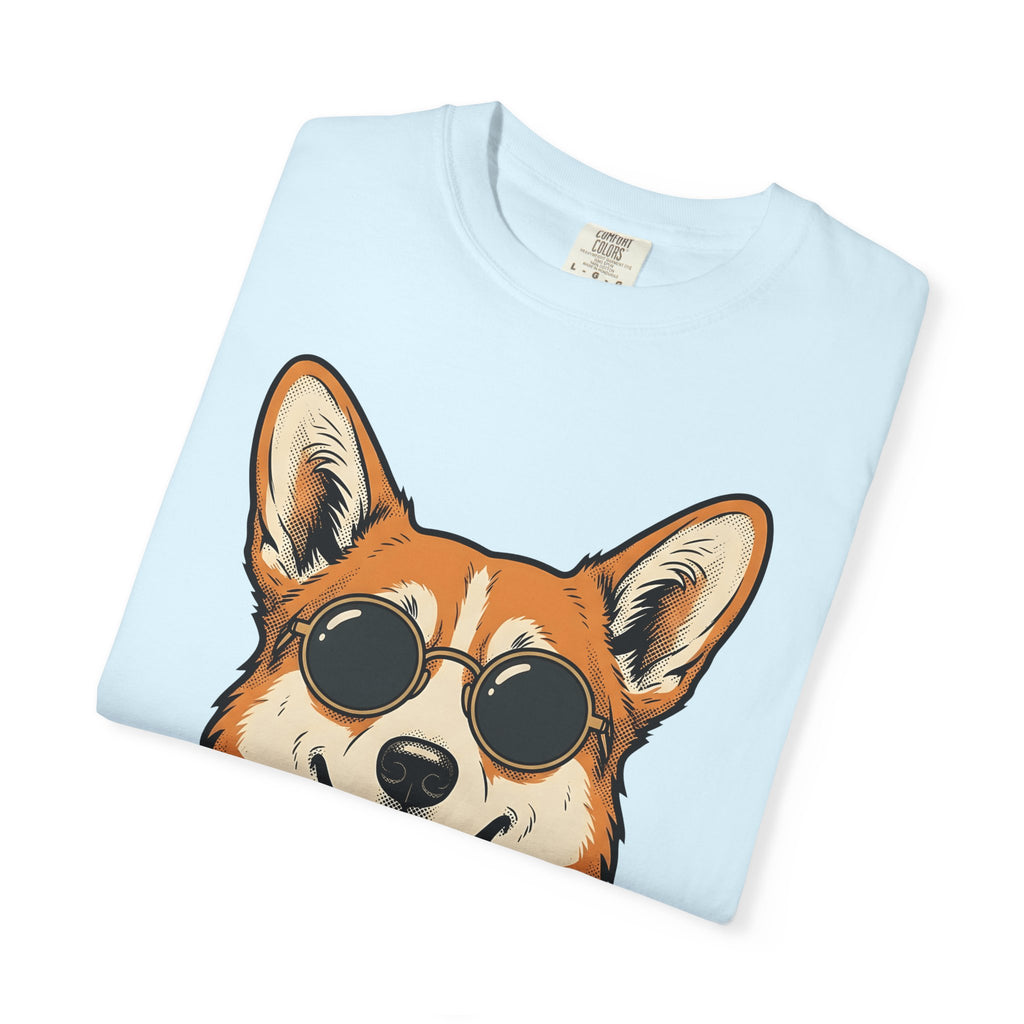 Corgi Puppy Shirt Dog Independence Gift Women Comic Tee Puppy T-Shirt Dog Fan Cartoon Tshirt Freedom Graphic Retro Shades Tshirt