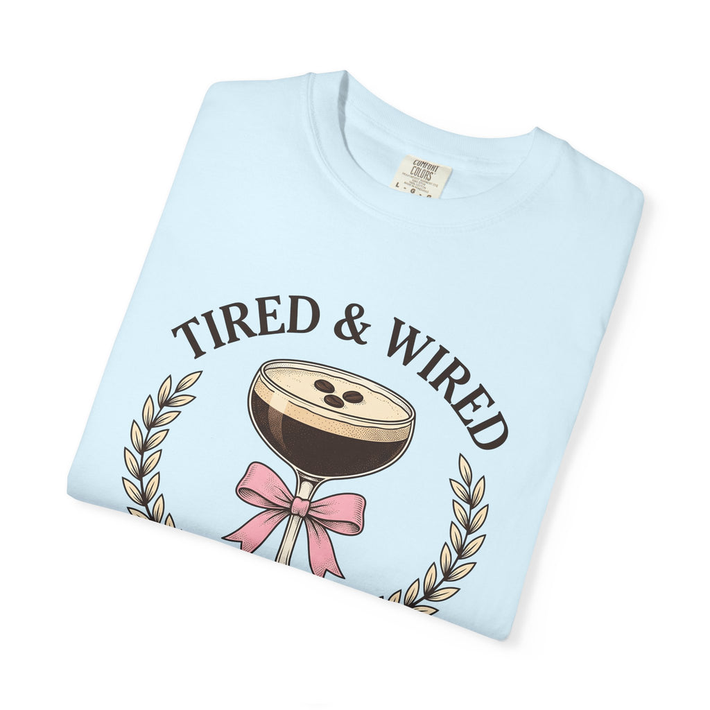 Coffee Cocktail Shirt Coffee Humor Gift Women Vintage Tee Coffee Drink T-Shirt Coffee Fan Retro Tshirt Funny Graphic Hand Drawn Pink Bow