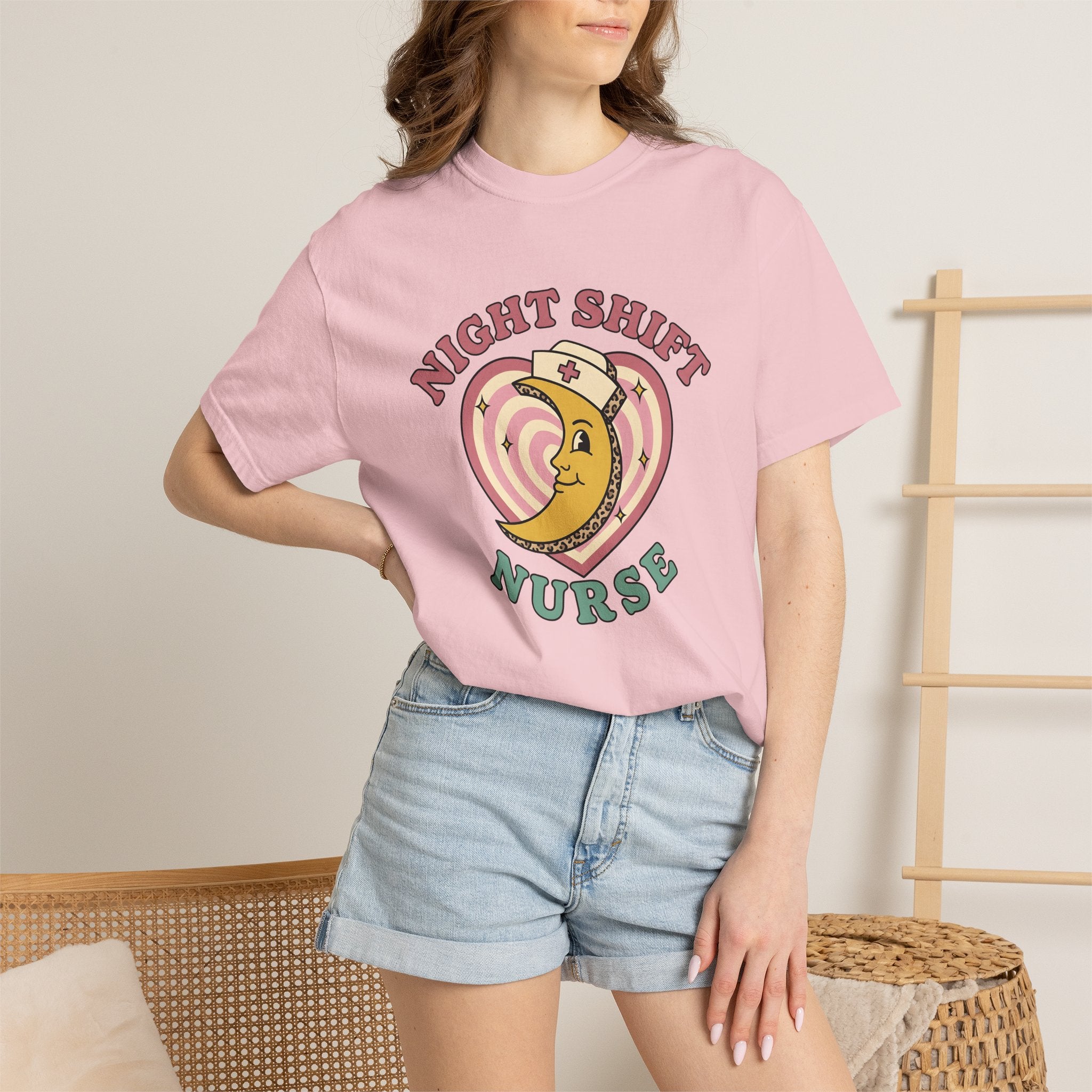 Moon Caregiver Shirt Nurse Gratitude Gift Women Comic Tee Lunar Caregiver T-Shirt Nursing Enthusiast Cartoon Tshirt Appreciation Graphic