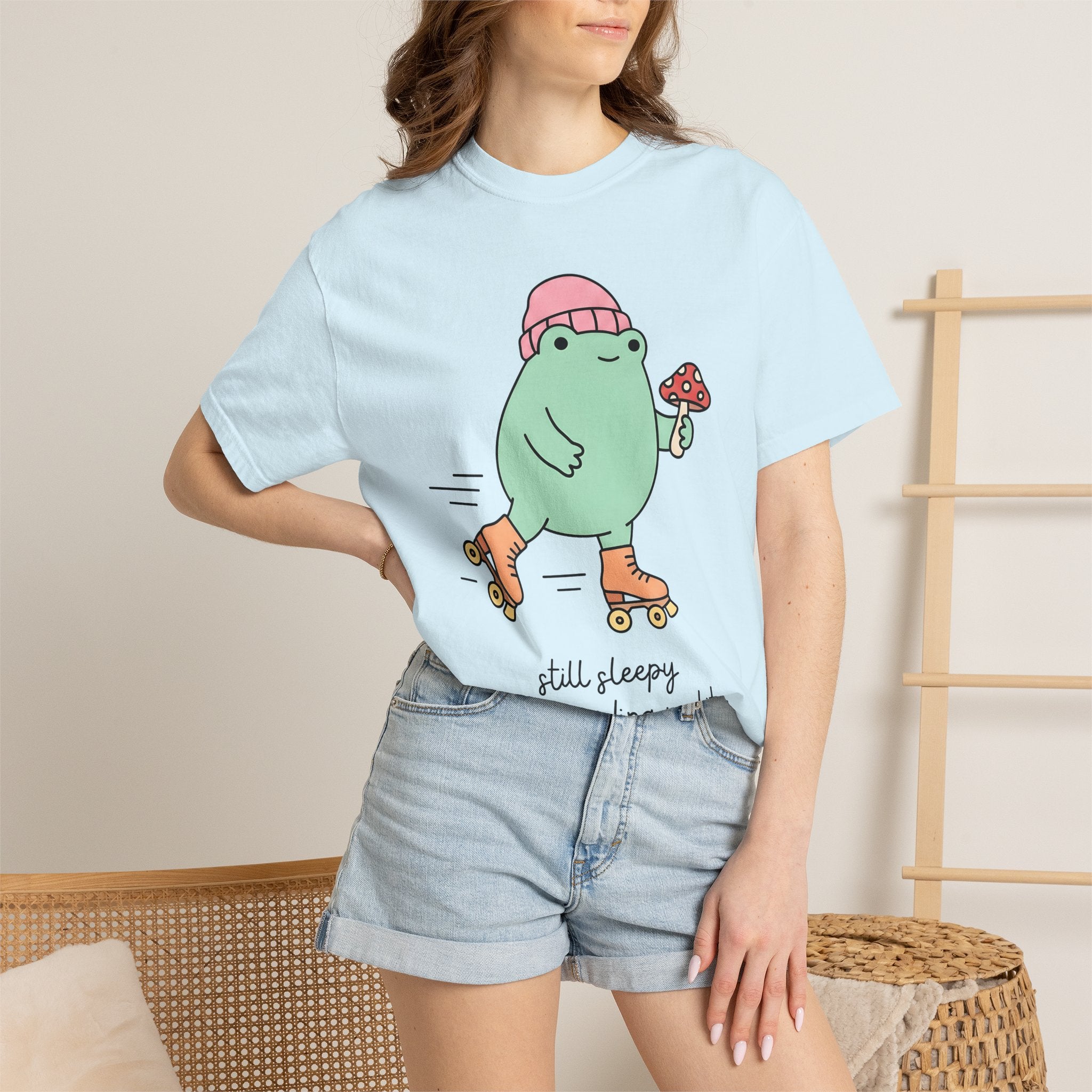 Frog Roller Blades Shirt Funny Classic Gift Women Chibi Tee Toad T-Shirt Humor Fan Cute Tshirt Retro Graphic Clean Fungi Tshirt