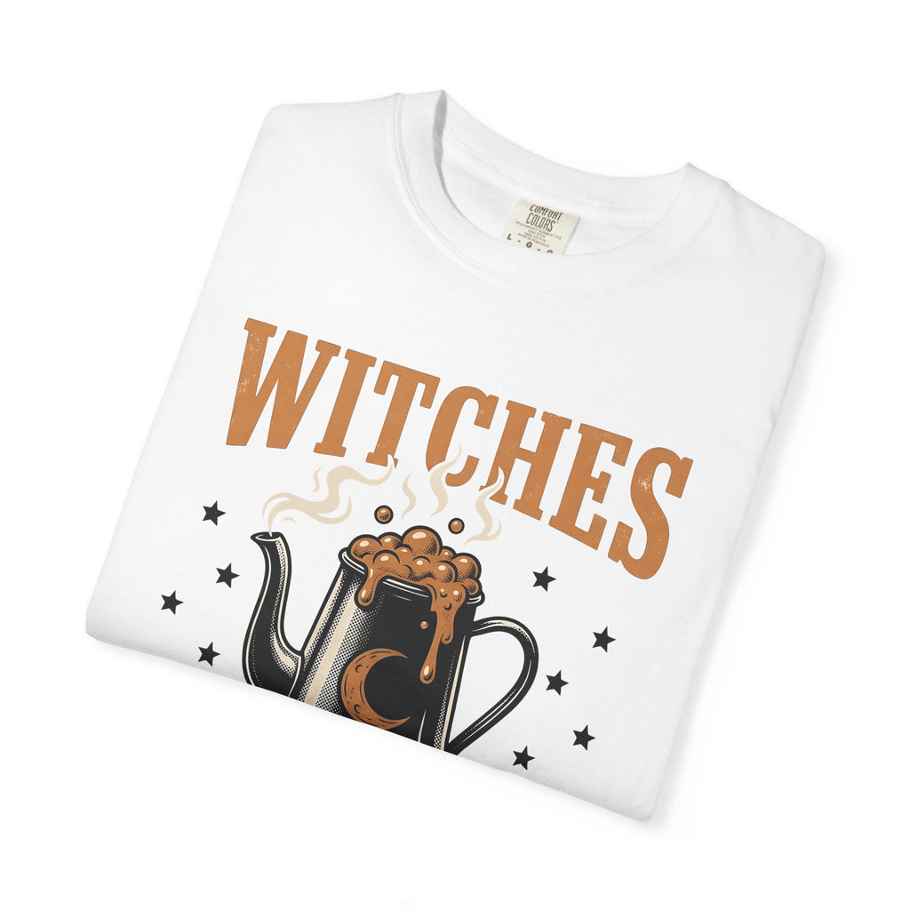 Simmering Kettle Shirt Halloween Sorcery Gift Women Cartoon Tee Whistling Kettle T-Shirt Horror Fan Caricature Tshirt Magic Graphic Sketch