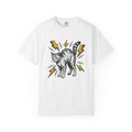 Tabby Cat Shirt Cat Animals Gift Women Bold Graphic Tee Kitty T-Shirt Cat Fan Feline Tshirt Creature Graphic Vintage Lightning Bolts Tshirt