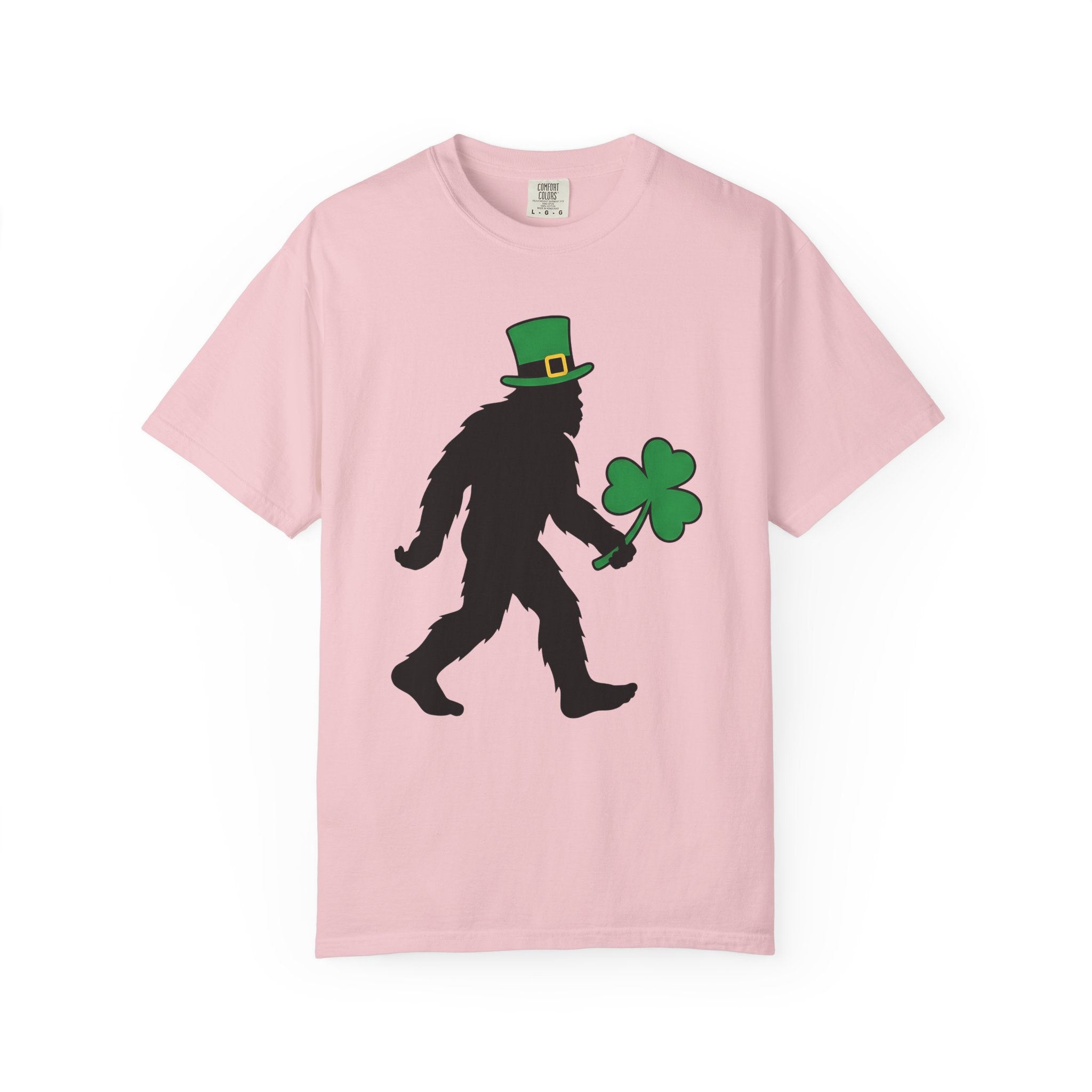 Bigfoot Leprechaun Shirt St Patrick's Day Cryptids Gift Women Cartoon Tee Sasquatch T-Shirt St Patricks Fan Toon Tshirt Crypto Graphic