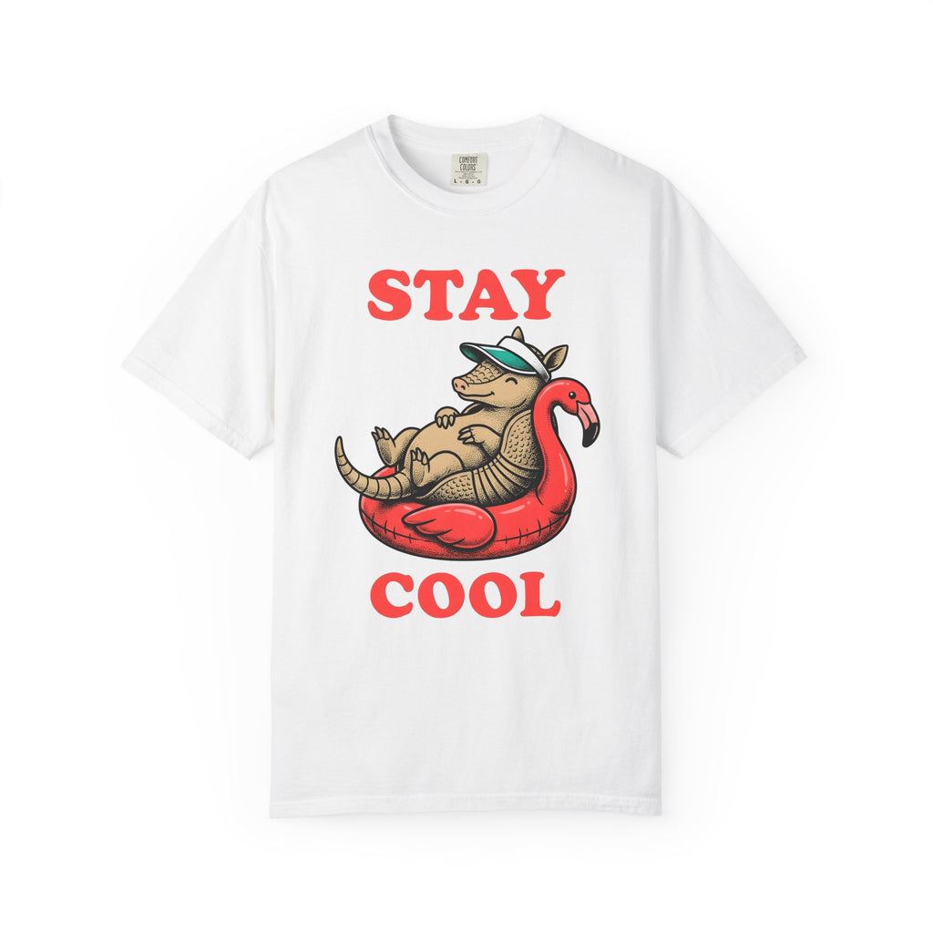 Armadillo Float Shirt Cowgirl Summer Gift Women Cartoon Tee Armadillo T-Shirt Rodeo Fan Comic Tshirt Vacation Graphic Retro Flamingo Tshirt