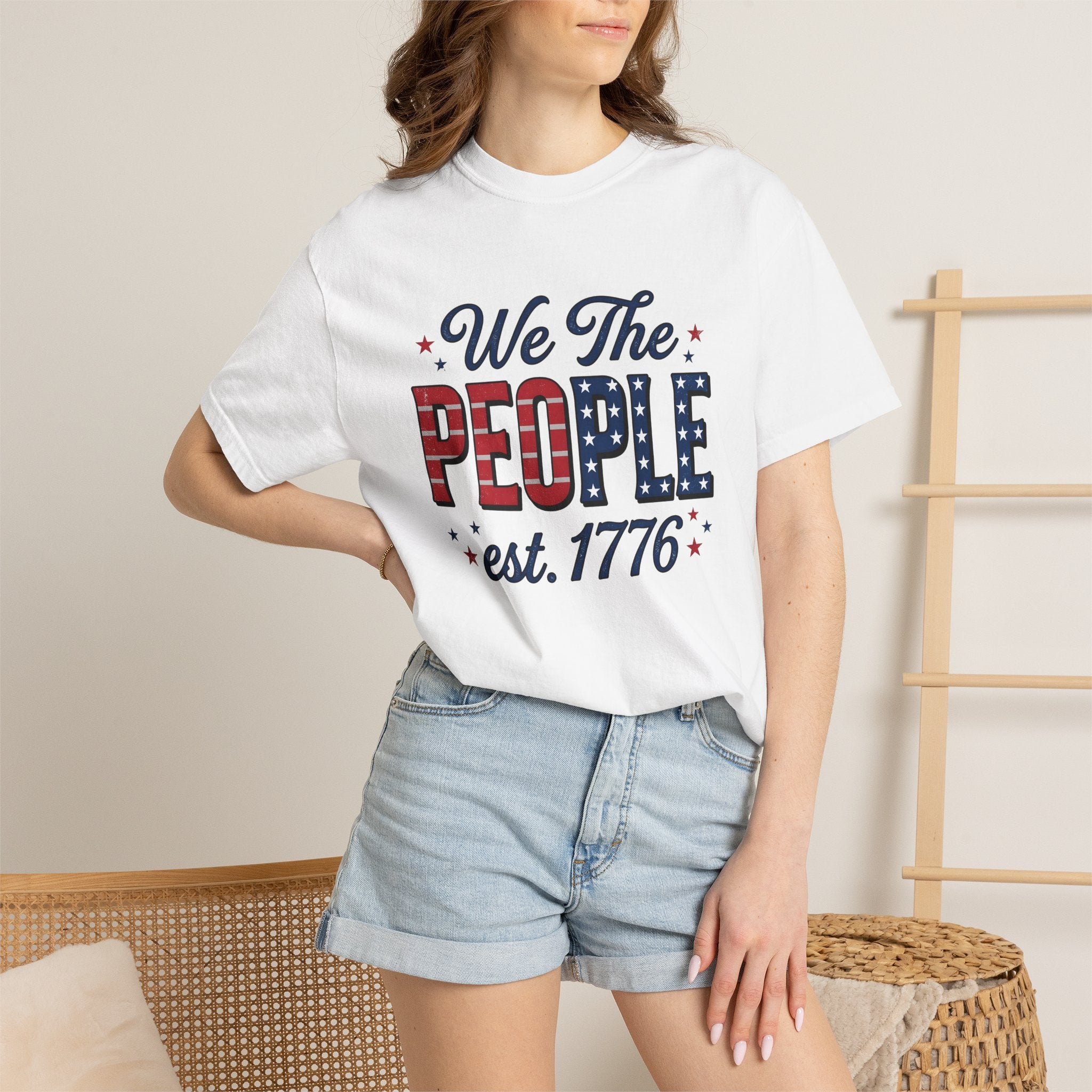 Patriotic Phrase Art Shirt 4th Of July Rights Gift Women Distressed Tee Phrase T-Shirt Independence Fan Vintage Tshirt Liberty Graphic