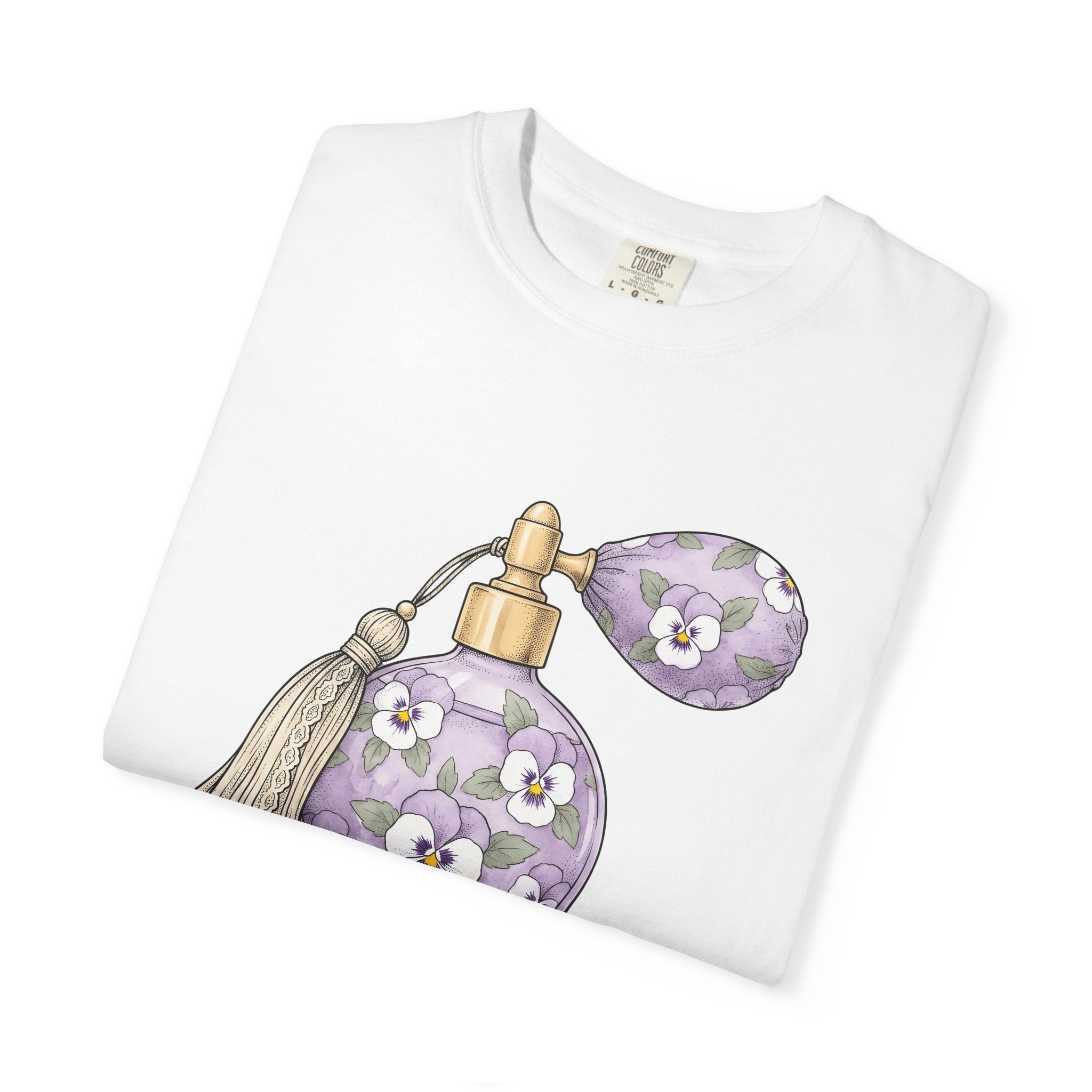 Bloom Scent Bottle Shirt Cottagecore Petal Gift Women Classic Tee Perfume Bottle T-Shirt Cottage Enthusiast Vintage Tshirt Floral Graphic