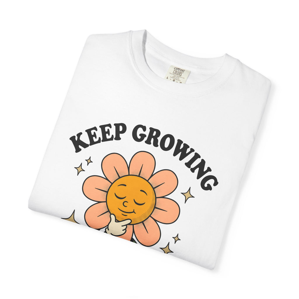 Flower Icon Shirt Funny Encouragement Gift Women Hand Drawn Tee Floral T-Shirt Humor Fan Illustrated Tshirt Motivational Graphic Classic