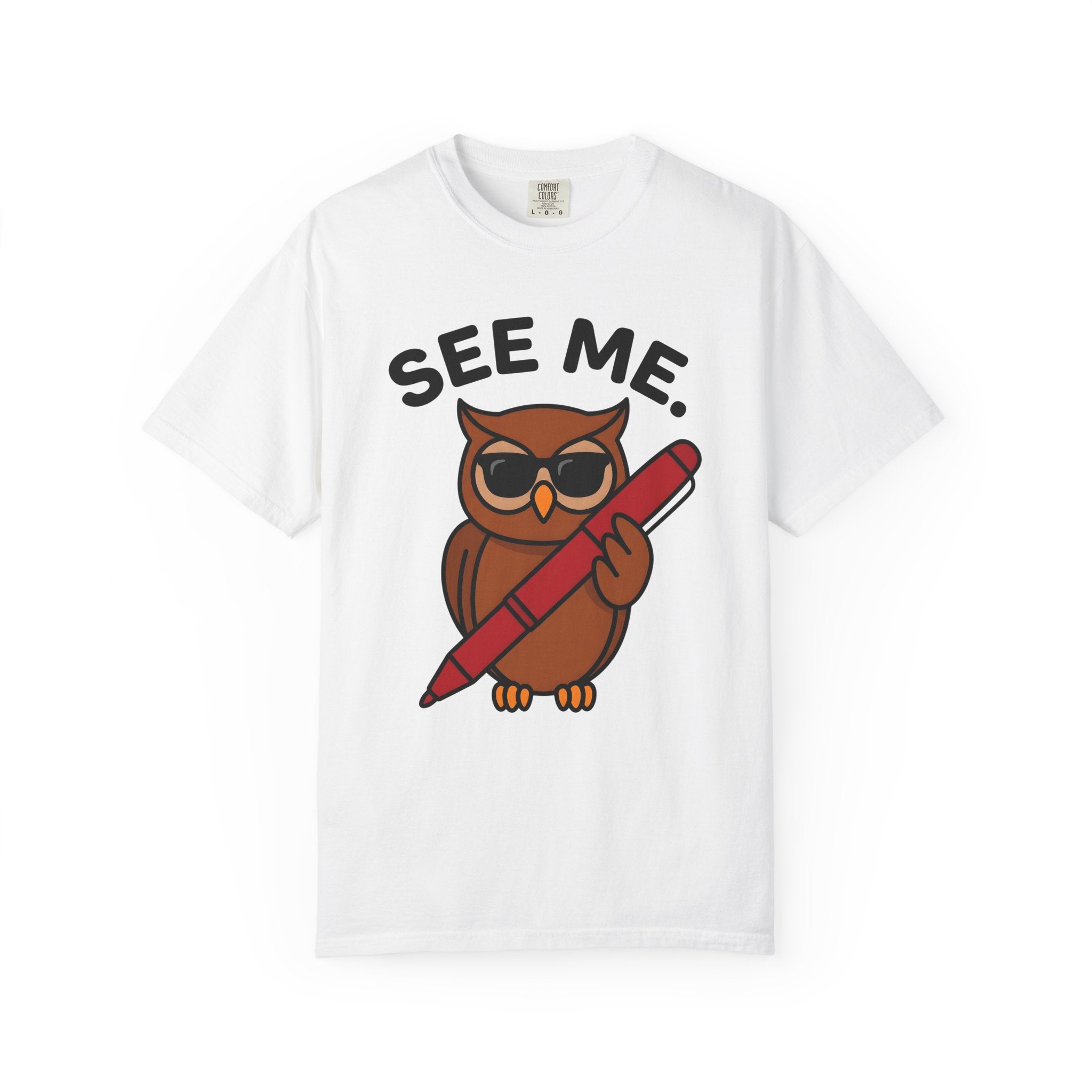 Owl Sun Glasses Shirt Teachers Learning Gift Women Hand Drawn Tee Owl T-Shirt Educator Enthusiast Illustrated Design Educational Graphic