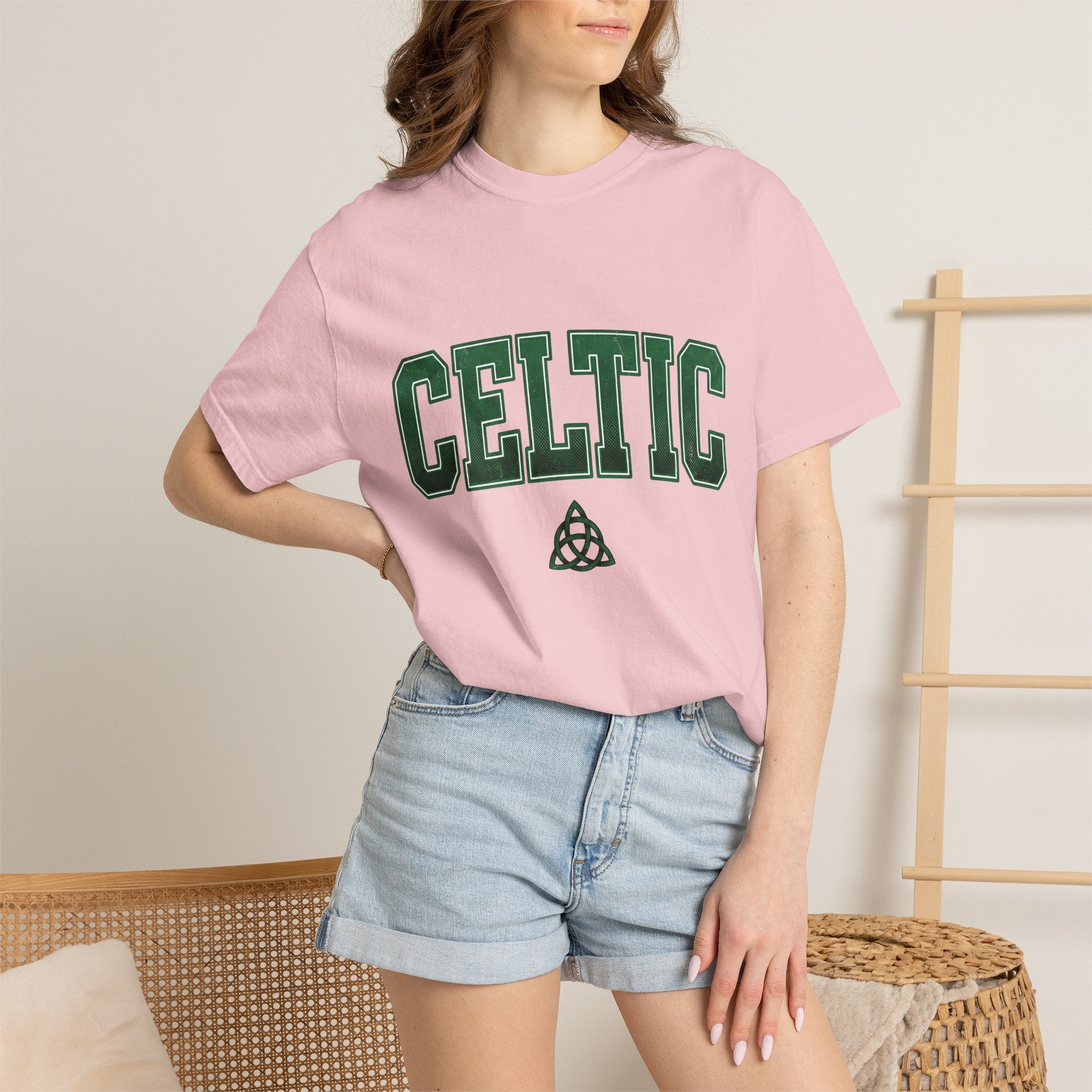 Irish Weave Shirt St Patrick's Day Celtic Gift Women Hand Drawn Tee Irish Twill T-Shirt Shamrock Fan Hand Drawn Tshirt Celtic Graphic