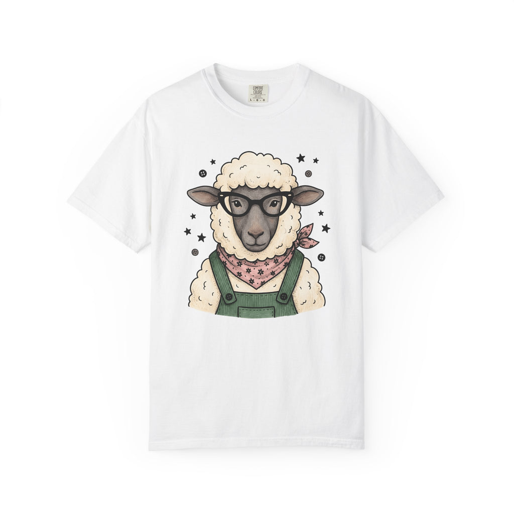 Sheep Eyewear Shirt Funny Pets Gift Women Line Art Tee Glasses T-Shirt Humor Fan Minimalist Tshirt Animal Graphic Cartoon Twinkles Tshirt