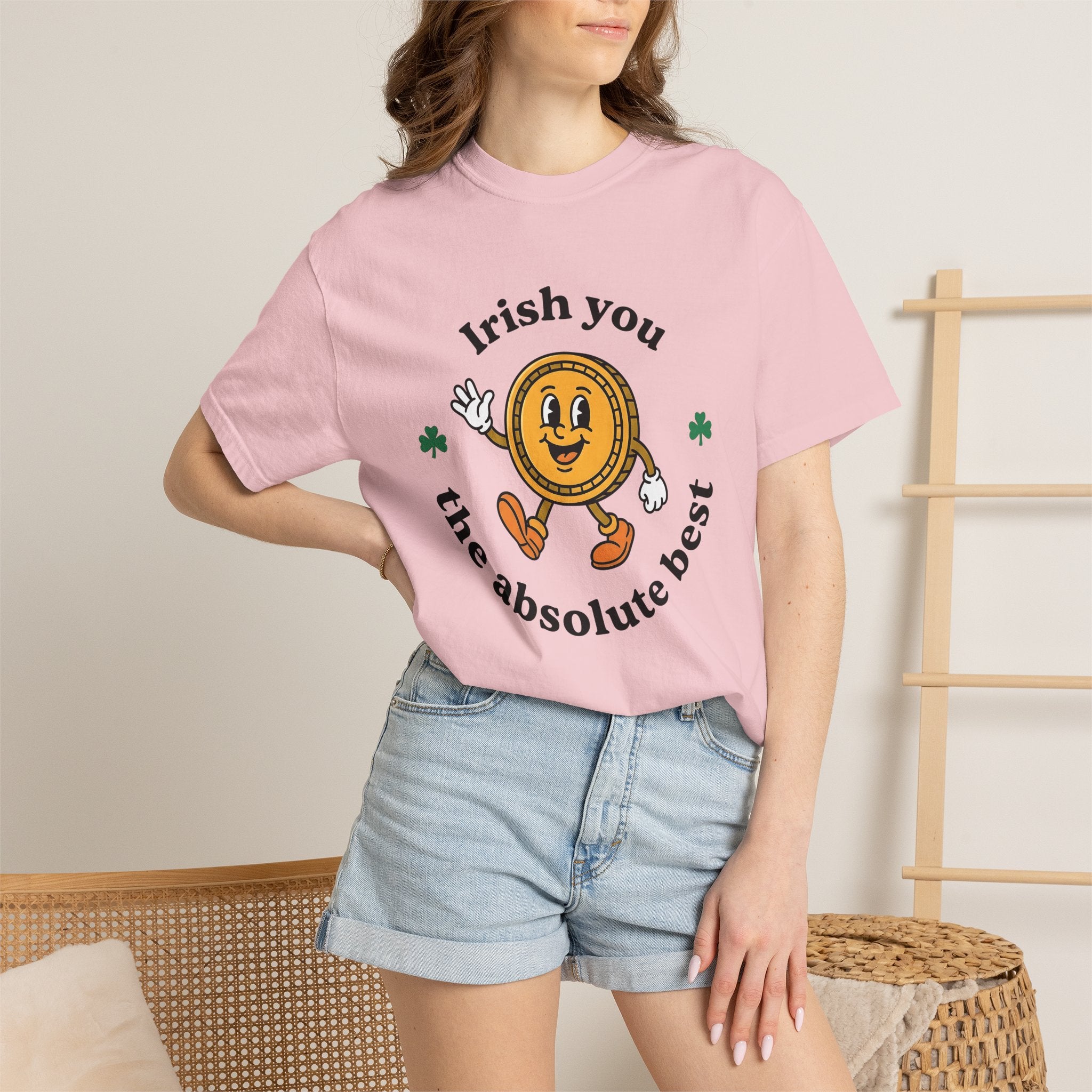 Lucky Coin Shirt St Patrick's Day Humor Gift Women Cartoon Tee Charms T-Shirt St Patricks Fan Comic Tshirt Funny Graphic Retro Shamrock