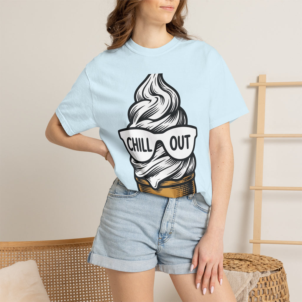 Ice Cream Cone Shirt Desserts Beach Gift Women Retro Tee Ice Cream T-Shirt Sweets Fan Vintage Tshirt Coastal Graphic Sketch Shades Tshirt