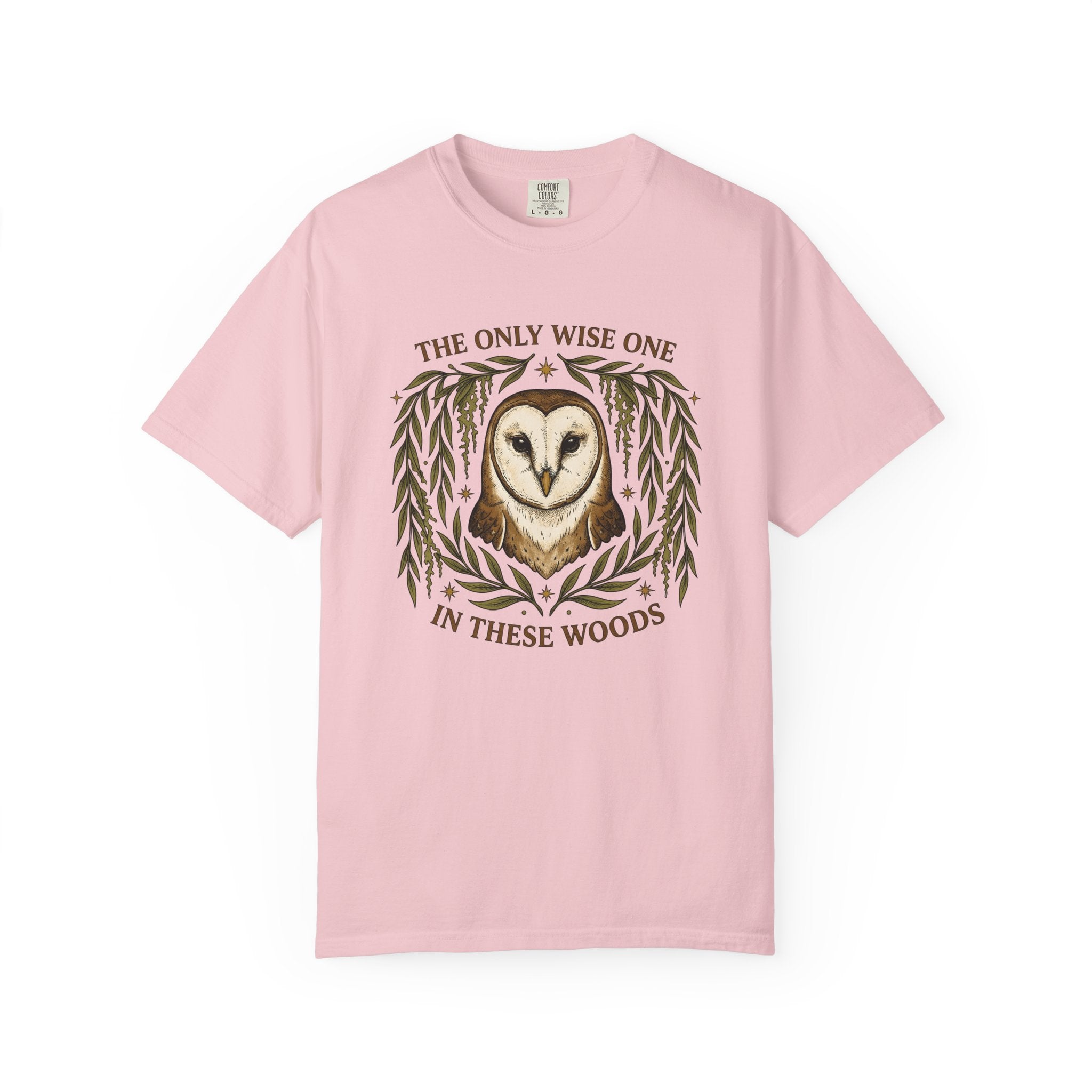 Barn Owl Shirt Cottagecore Forest Gift Women Garden Tee Owl T-Shirt Rustic Fan Cottage Tshirt Woods Graphic Antique Willow Sprigs Tshirt