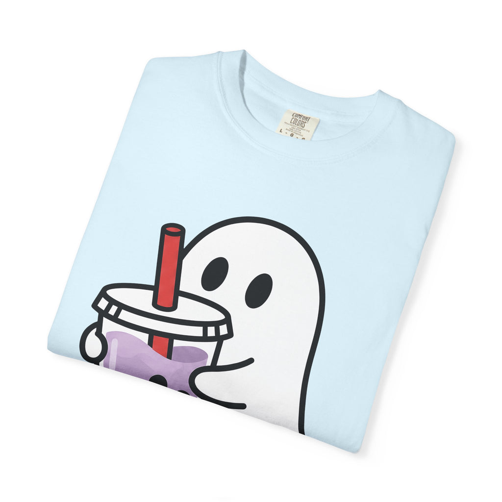 Spooky Bubble Tea Shirt Drinks Party Gift Women Cute Tee Boba T-Shirt Beverage Fan Cartoon Tshirt Party Graphic Comic Skeleton Tapioca