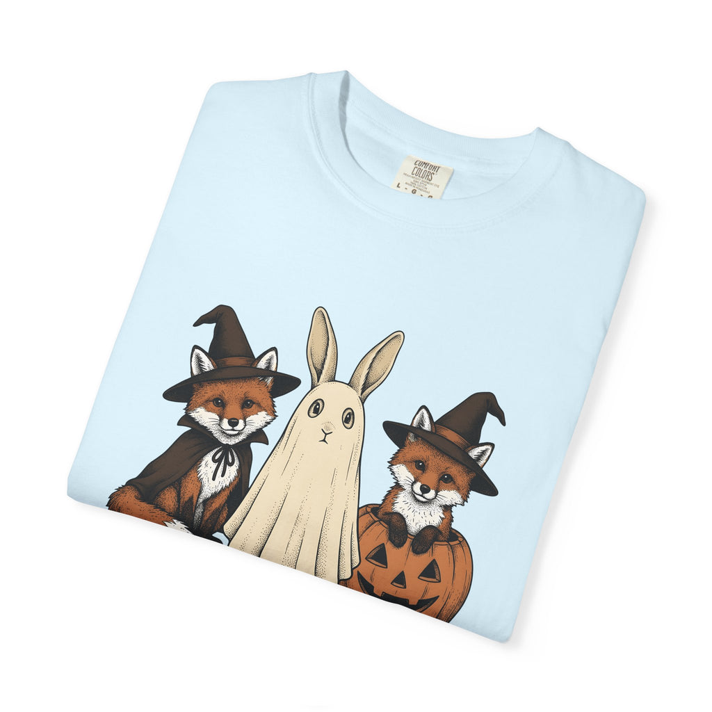 Autumn Animals Shirt Animals Harvest Gift Women Line Art Tee Fall Animals T-Shirt Wildlife Fan Minimalist Tshirt Autumn Harvest Graphic