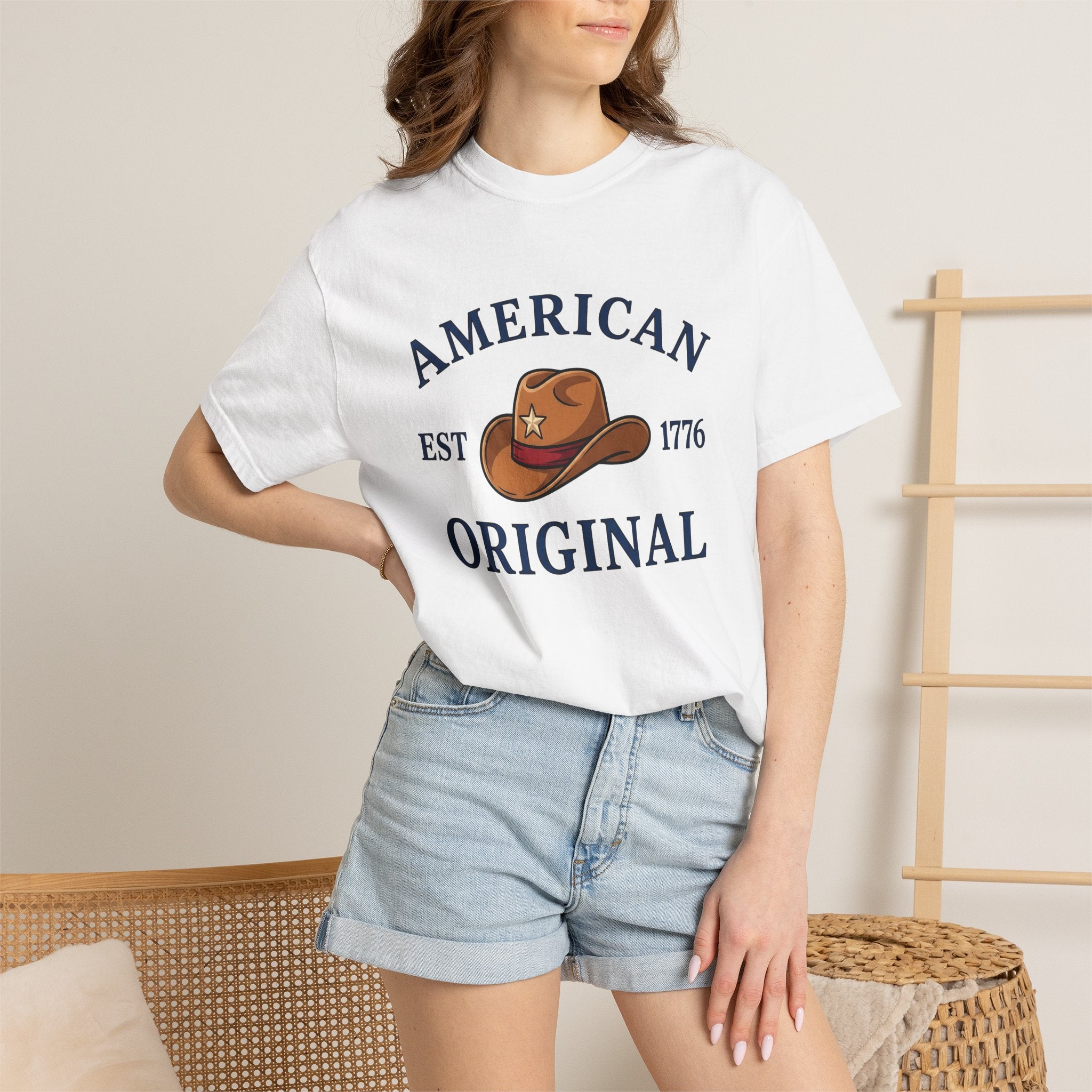 Cowboy Hat Shirt America Western Gift Women Vintage Tee Stetson T-Shirt Patriot Fan Cowboy Tshirt Rodeo Graphic Retro Star Tshirt
