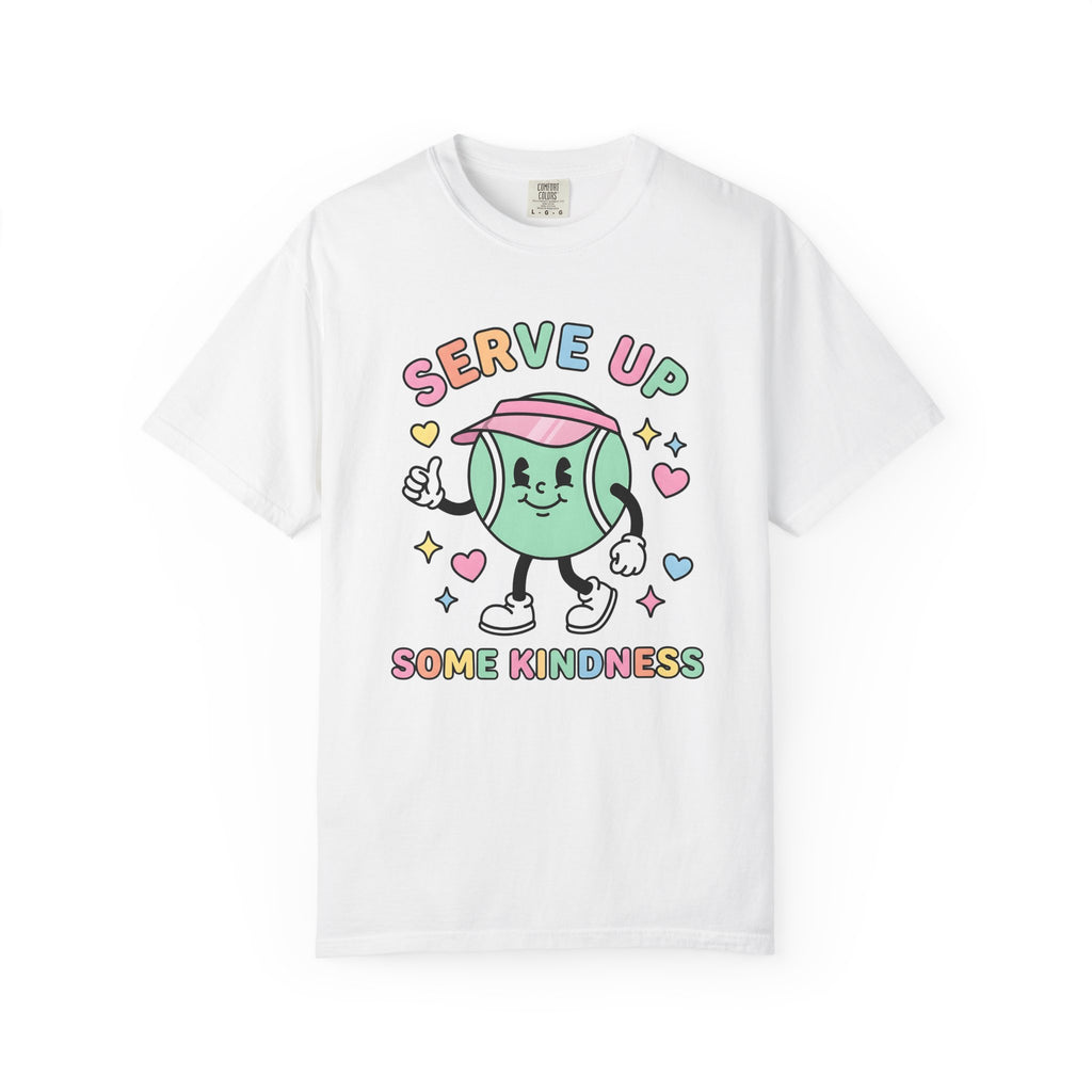 Tennis Ball Mascot Shirt Sports Inspiration Gift Women Chibi Tee Tennis Ball T-Shirt Athlete Fan Cartoon Tshirt Motivational Graphic Old