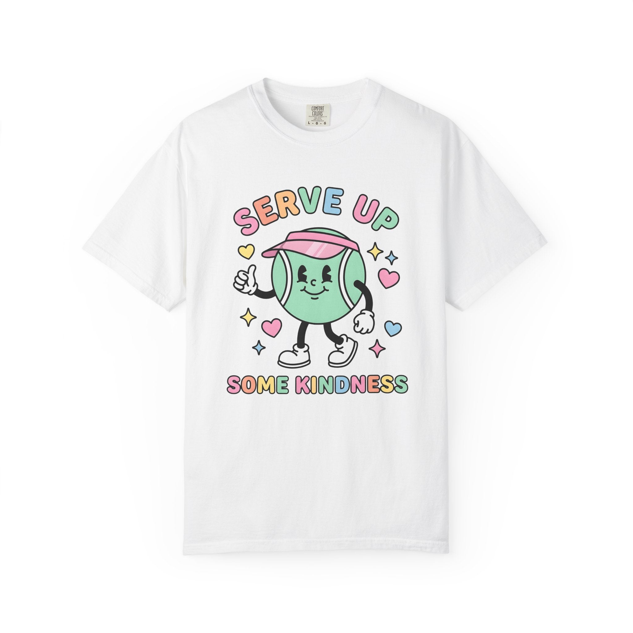 Tennis Ball Mascot Shirt Sports Inspiration Gift Women Chibi Tee Tennis Ball T-Shirt Athlete Fan Cartoon Tshirt Motivational Graphic Old