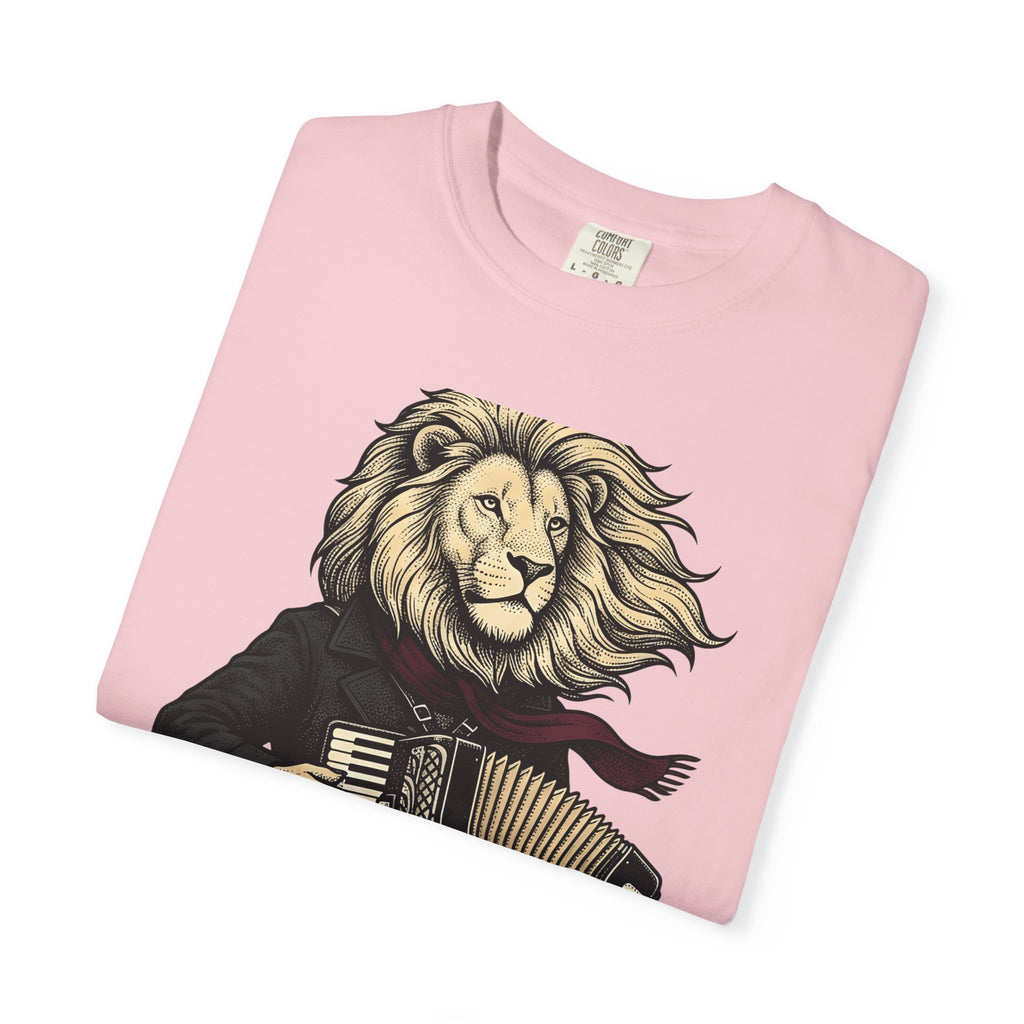 Lion Entertainer Shirt Animals Audio Gift Women Antique Tee Lion Tamer T-Shirt Wildlife Fan Vintage Tshirt Sound Graphic Cartoon Button
