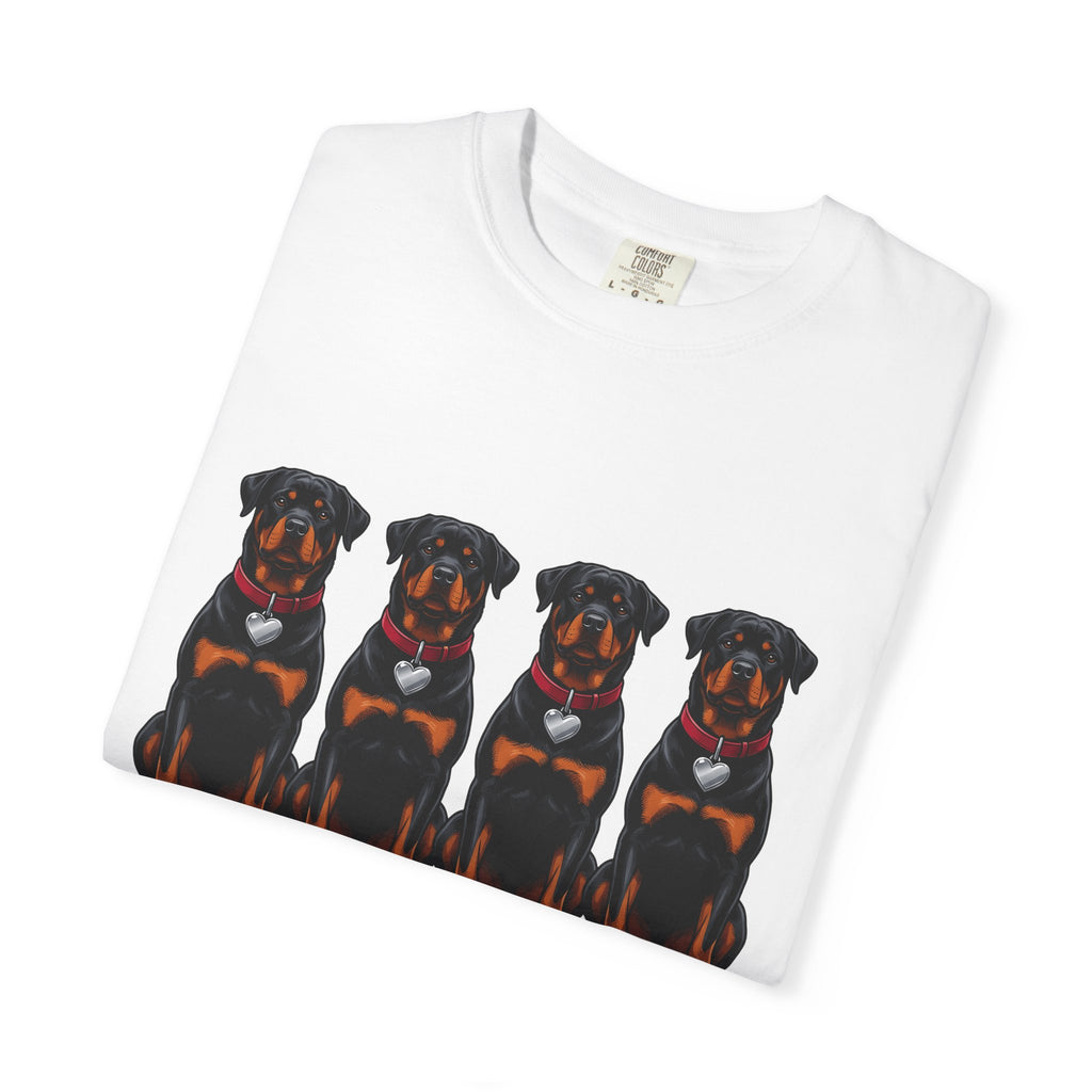 Rottweiler Puppies Shirt Dog Animals Gift Women Bold Design Tee Rottweiler T-Shirt Dog Fan Puppy Tshirt Wildlife Graphic Classic Heart
