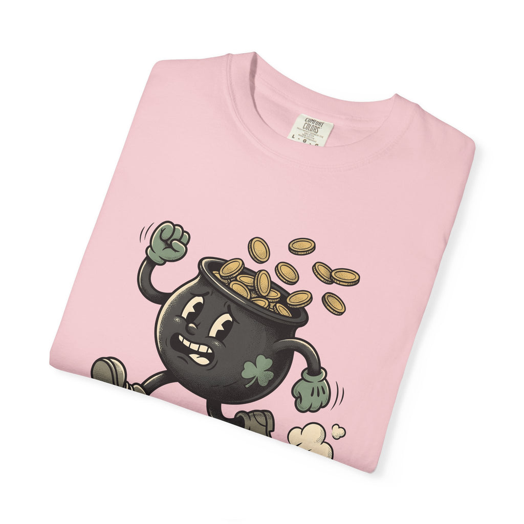 Pot Gold Character Shirt St Patrick's Day Irish Gift Women Cartoon Tee Leprechaun T-Shirt St Patricks Fan Comic Tshirt Celtic Graphic