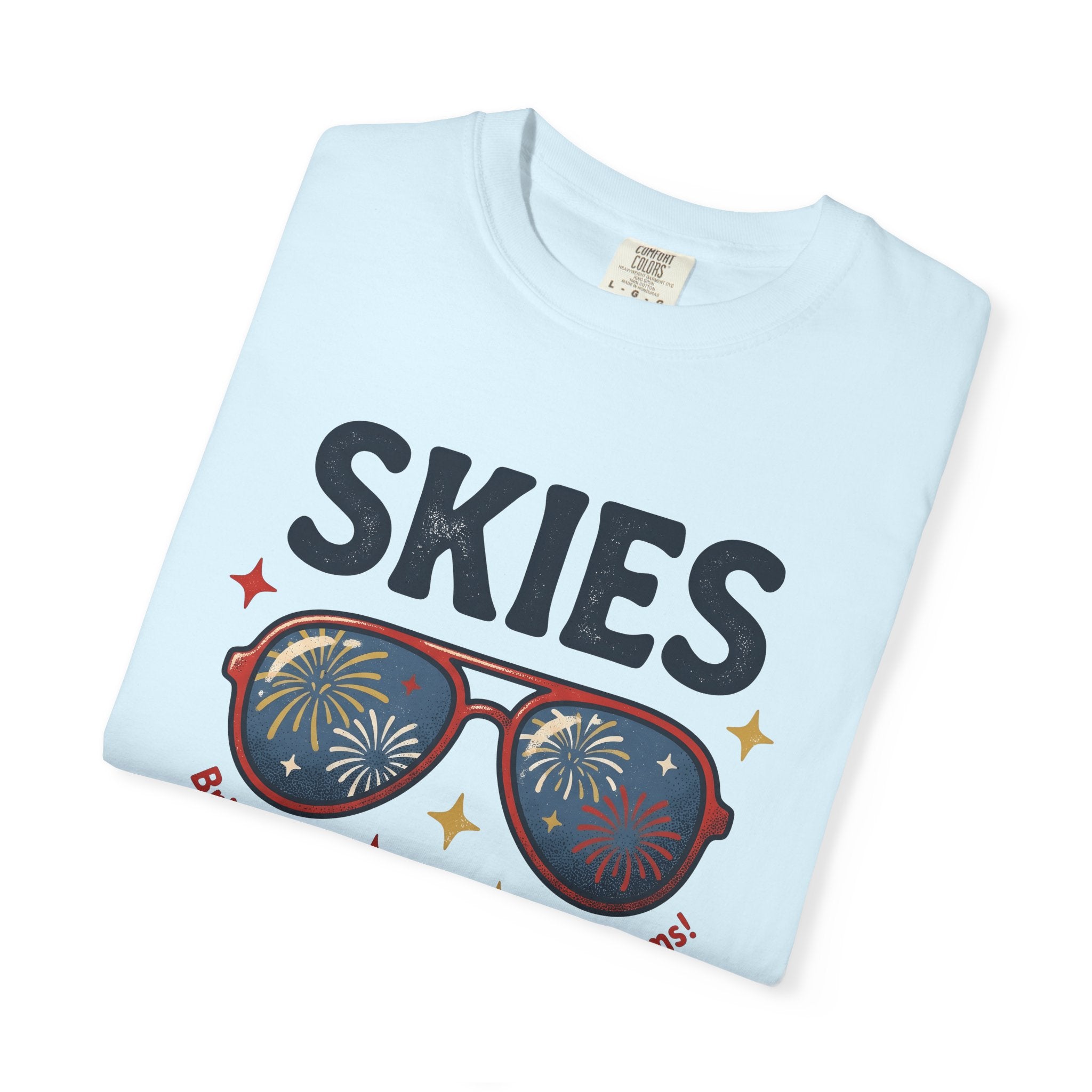 Eyewear Fireworks Shirt 4th Of July Freedom Gift Women Sketch Tee Glasses T-Shirt Fireworks Fan Spectacles Tshirt Liberty Graphic Minimalist