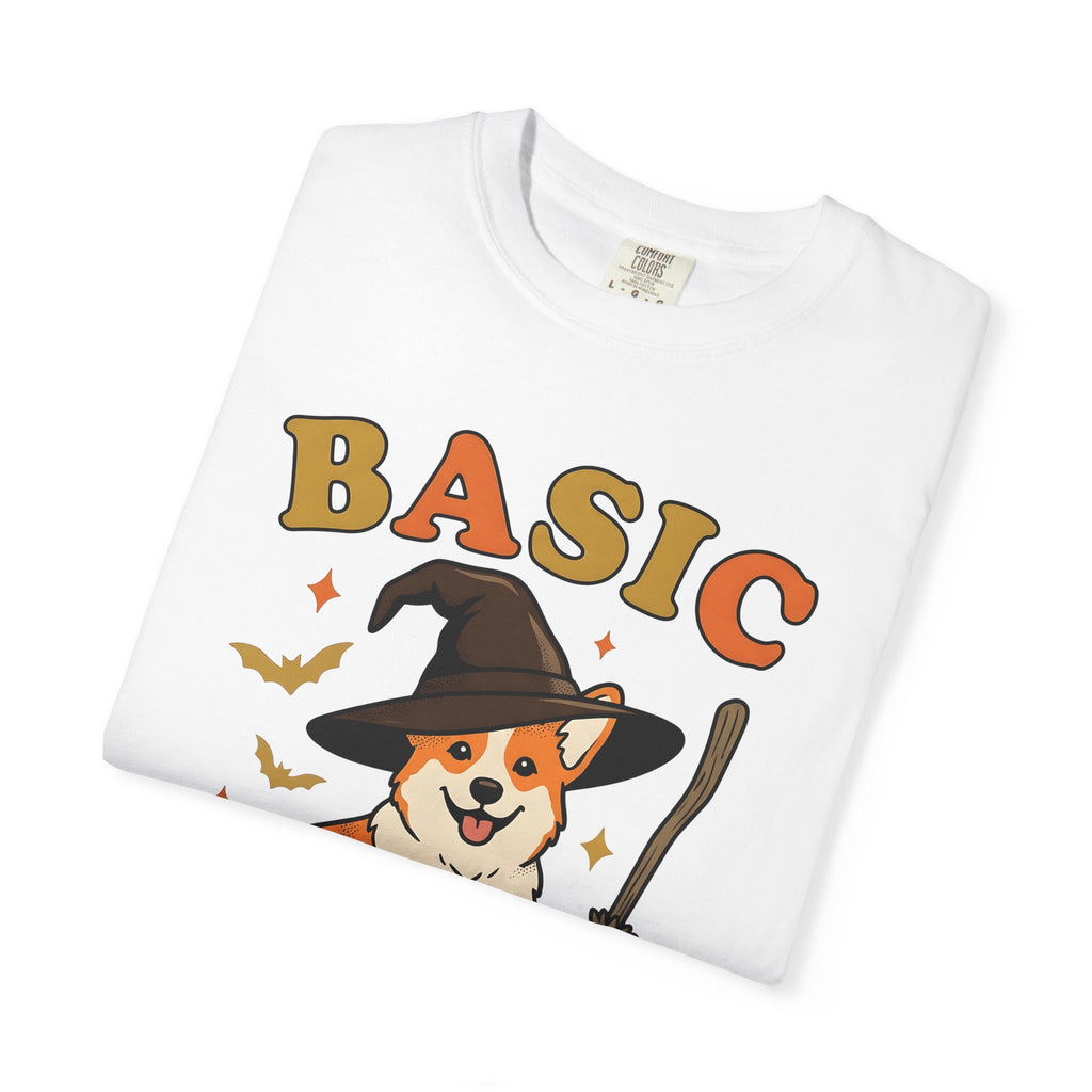 Corgi Magician Shirt Halloween Puppy Gift Women Animated Tee Pembroke Welsh Corgi T-Shirt Spooky Fan Cartoon Tshirt Dog Graphic Old School