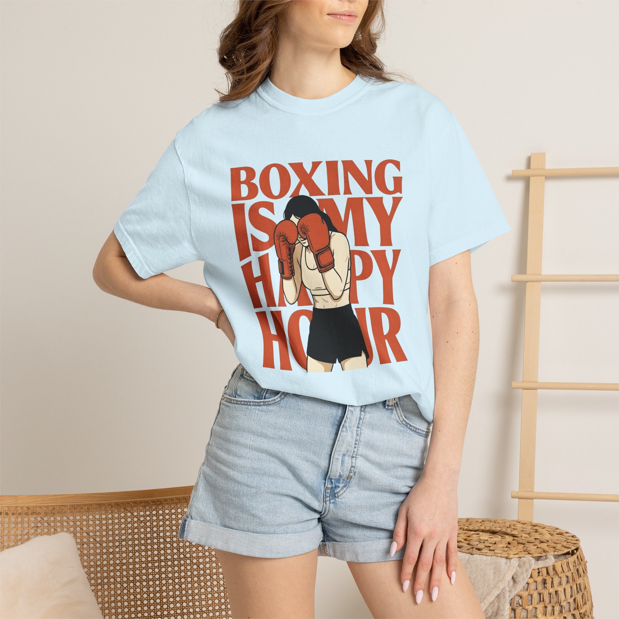 Woman Boxer Shirt Boxing Exercise Gift Women Graphic Design Tee Female Fighter T-Shirt Boxing Fan Fitness Tshirt Workout Graphic