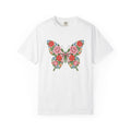 Blossom Butterfly Shirt Easter Nature Gift Women Natural Tee Butterfly T-Shirt Spring Fan Floral Tshirt Organic Graphic Hand Drawn Knot