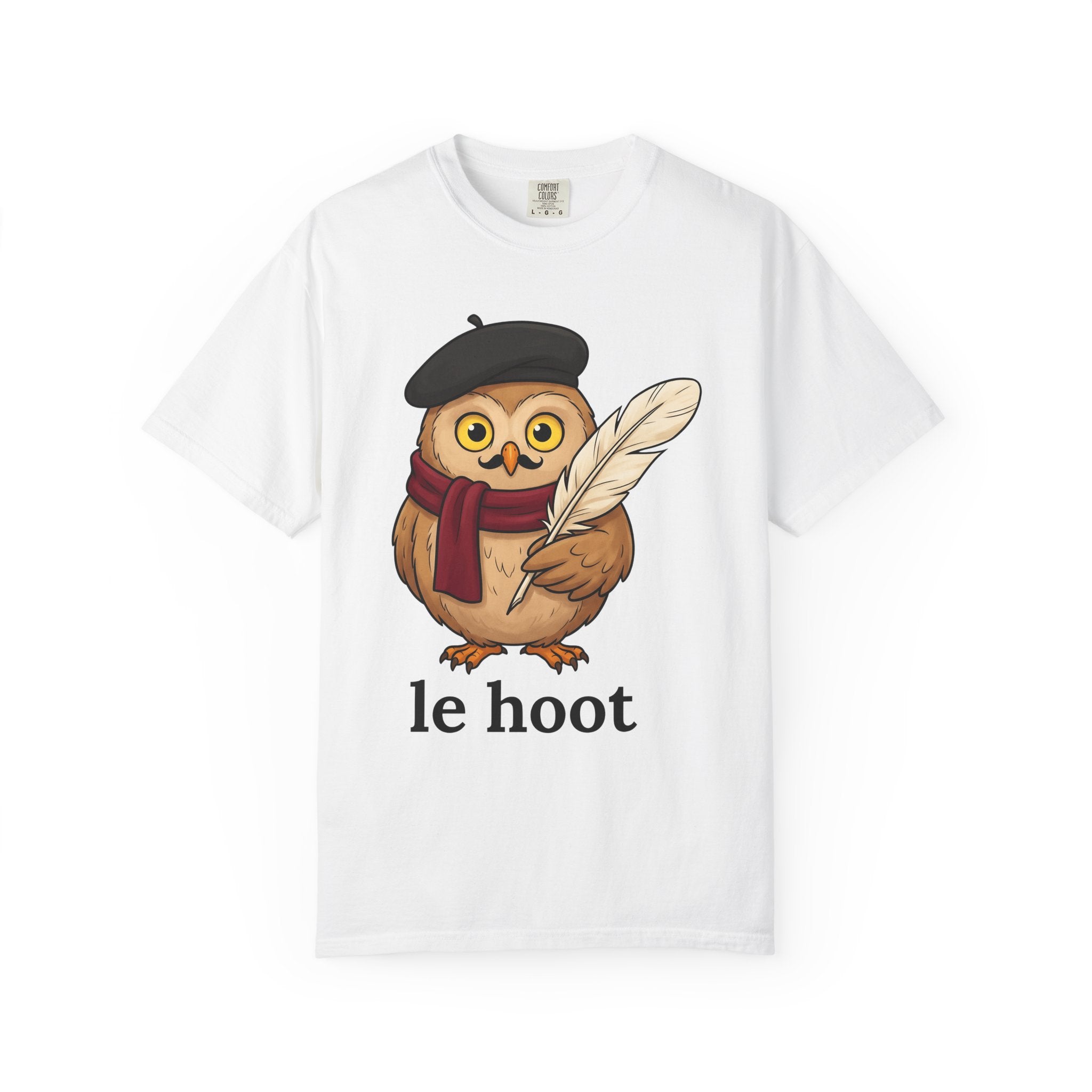 French Owl Shirt Funny Pet Gift Women Line Art Tee Owl T-Shirt Humor Fan Owl Tshirt Pet Graphic Hand Drawn Wing Plume Tshirt