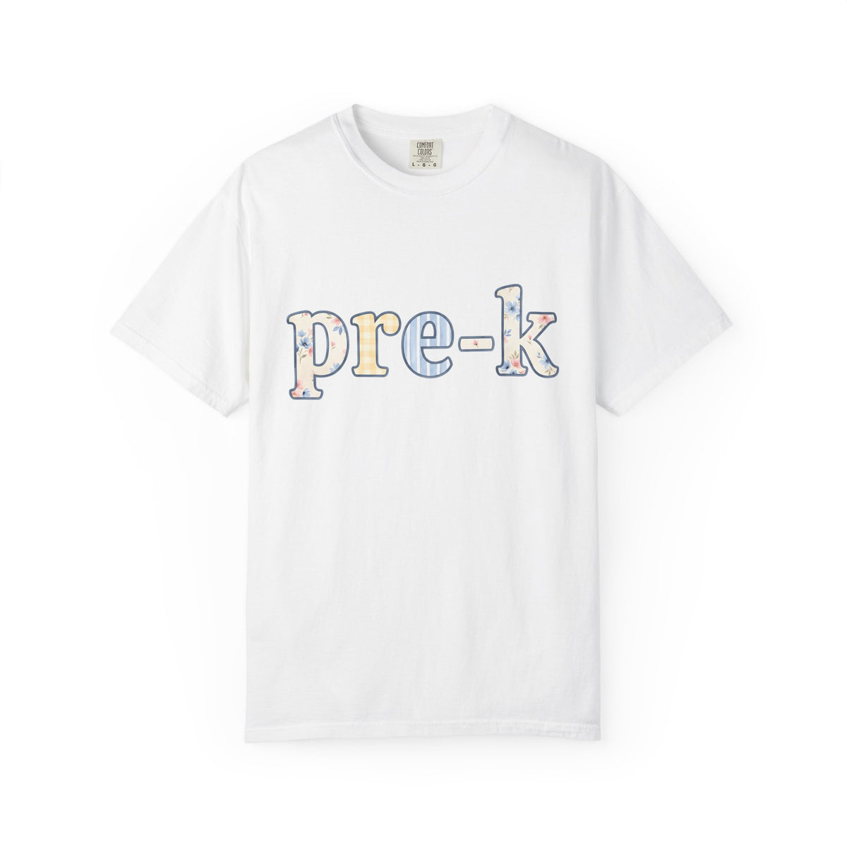 Flower Pattern Lettering Shirt Teacher School Unisex Gift Soft Colors Tee Floral